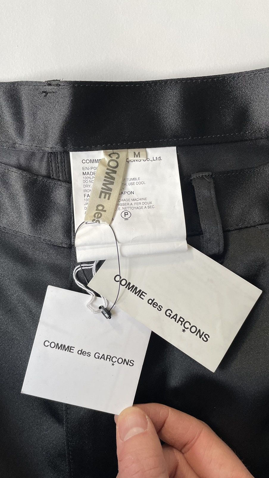 Comme des Garcons A/W 04 Black Satin Utility Trousers Size US 32 / EU 48 - 3 Thumbnail