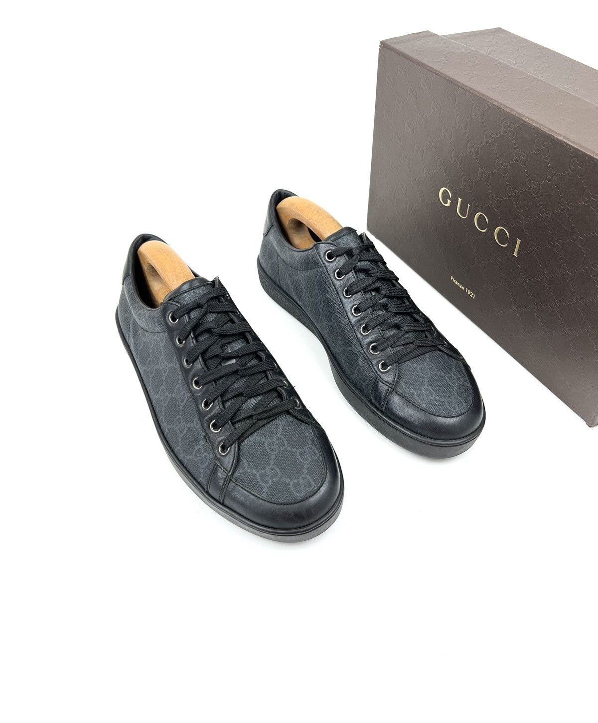 Gucci GUCCI Sneakers Low Top Leather Shoes BROOKLYN GG Monogram Size US 8 / EU 41 - 3 Thumbnail