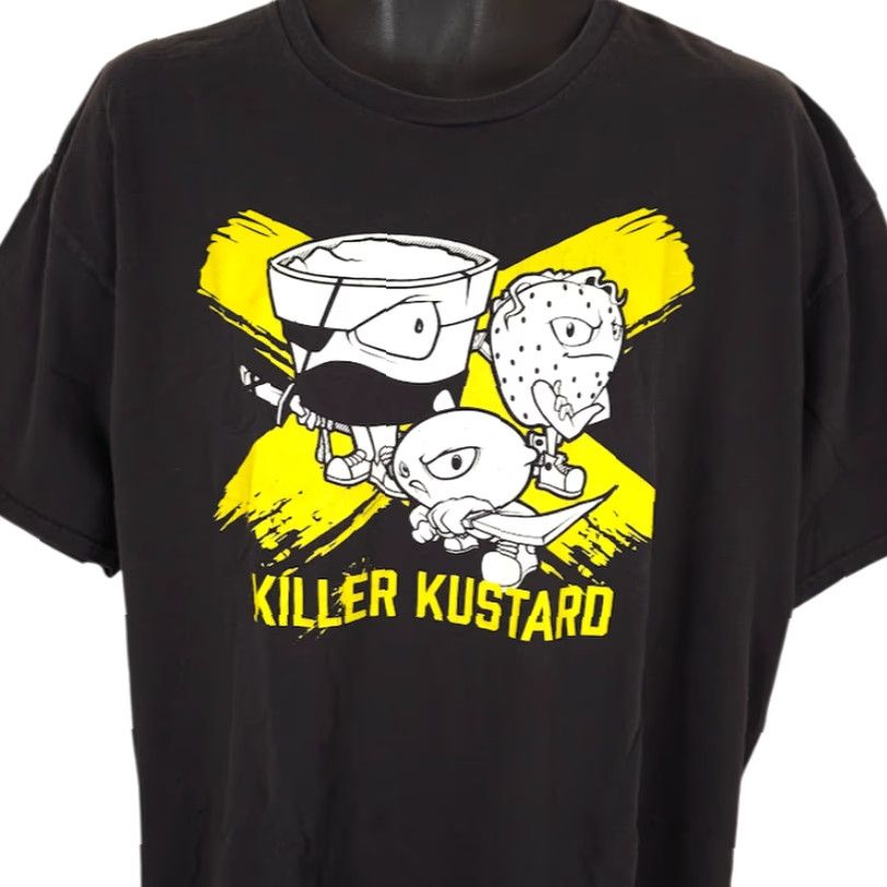 Vintage Killer Kustard T Shirt Mens 2XL Vapetasia Vape Flavor Black Cotton Crew Neck Short Sleeve T-Shirt Mens 2XL Size US XXL / EU 58 / 5 - 2 Thumbnail