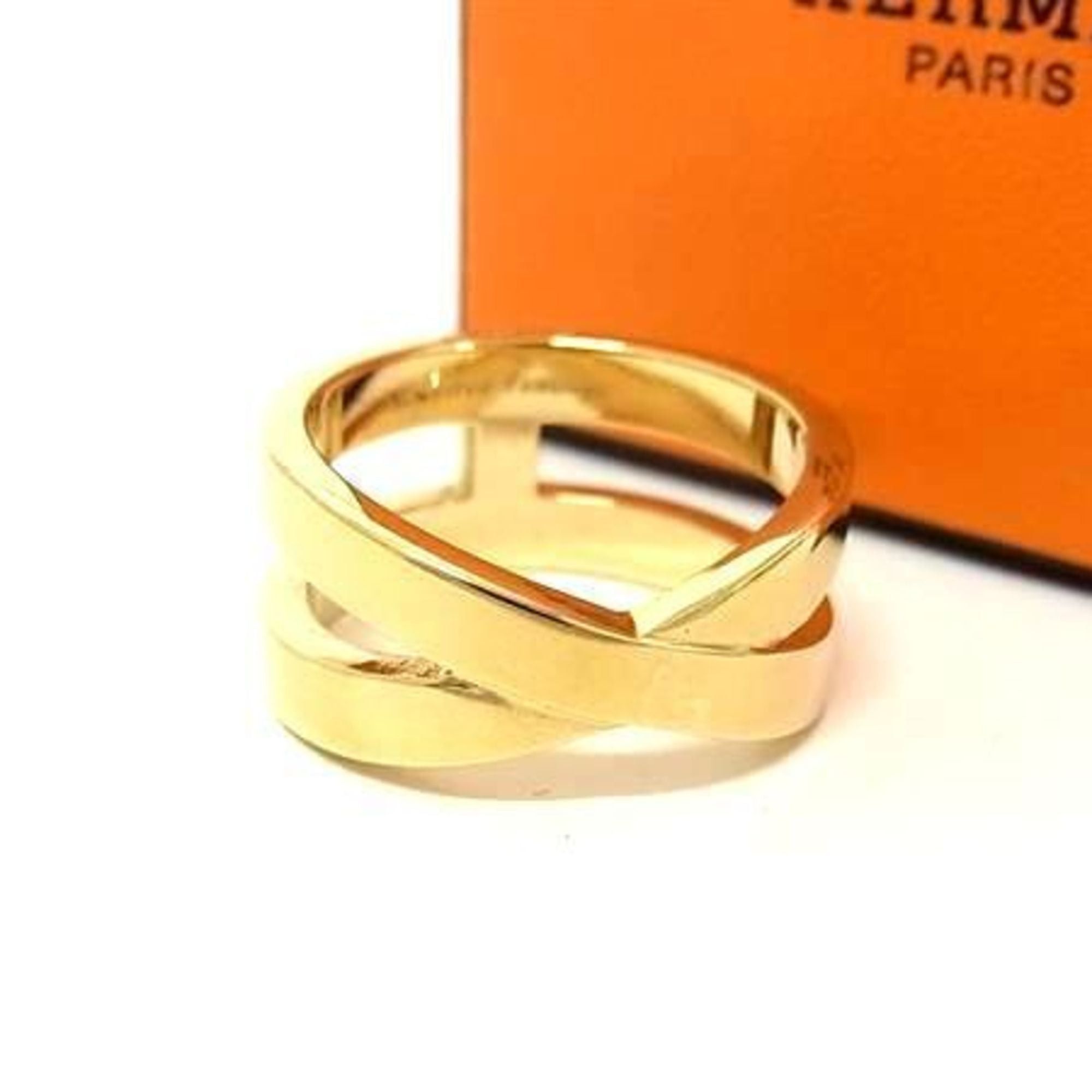 Hermes HERMES scarf ring, ribbon, gold metal, women's Size ONE SIZE - 1 Thumbnail