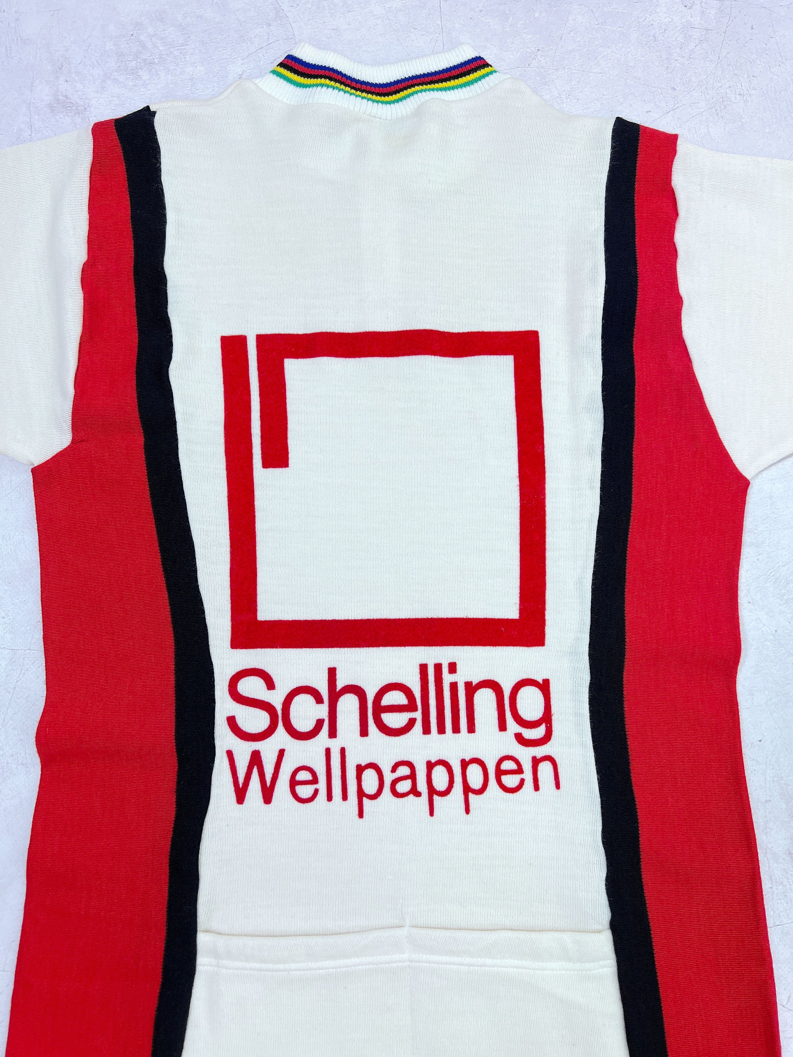 Sports Specialties × Vintage 70s Schelling Wellpappen Cycling Jersey by Cryloa Size US S / EU 44-46 / 1 - 15 Thumbnail