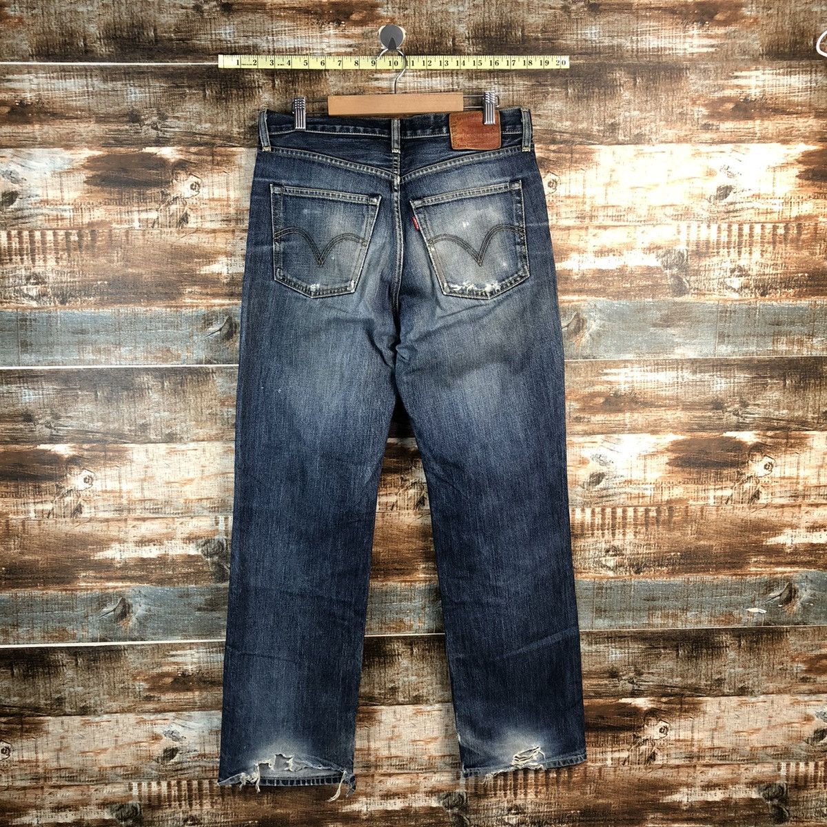 Levi's Levis 502 Blue ripped distressed Denim Pants #A2605 Size US 33 - 12 Thumbnail
