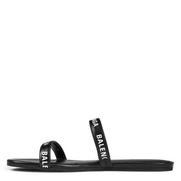 Balenciaga o1g2r1mq0924 Slip Ons Sandals in Black & White Size US 7 / IT 37 - 2 Thumbnail