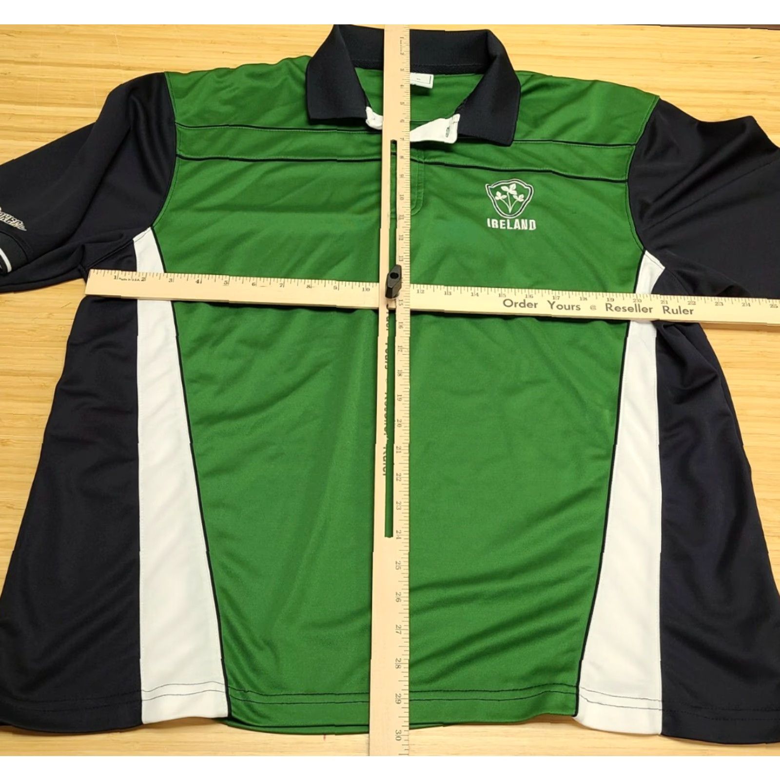 Vintage Croker Sports Ireland Men XL Polo Gray Green White S/S Collared Shirt Size US XL / EU 56 / 4 - 4 Thumbnail