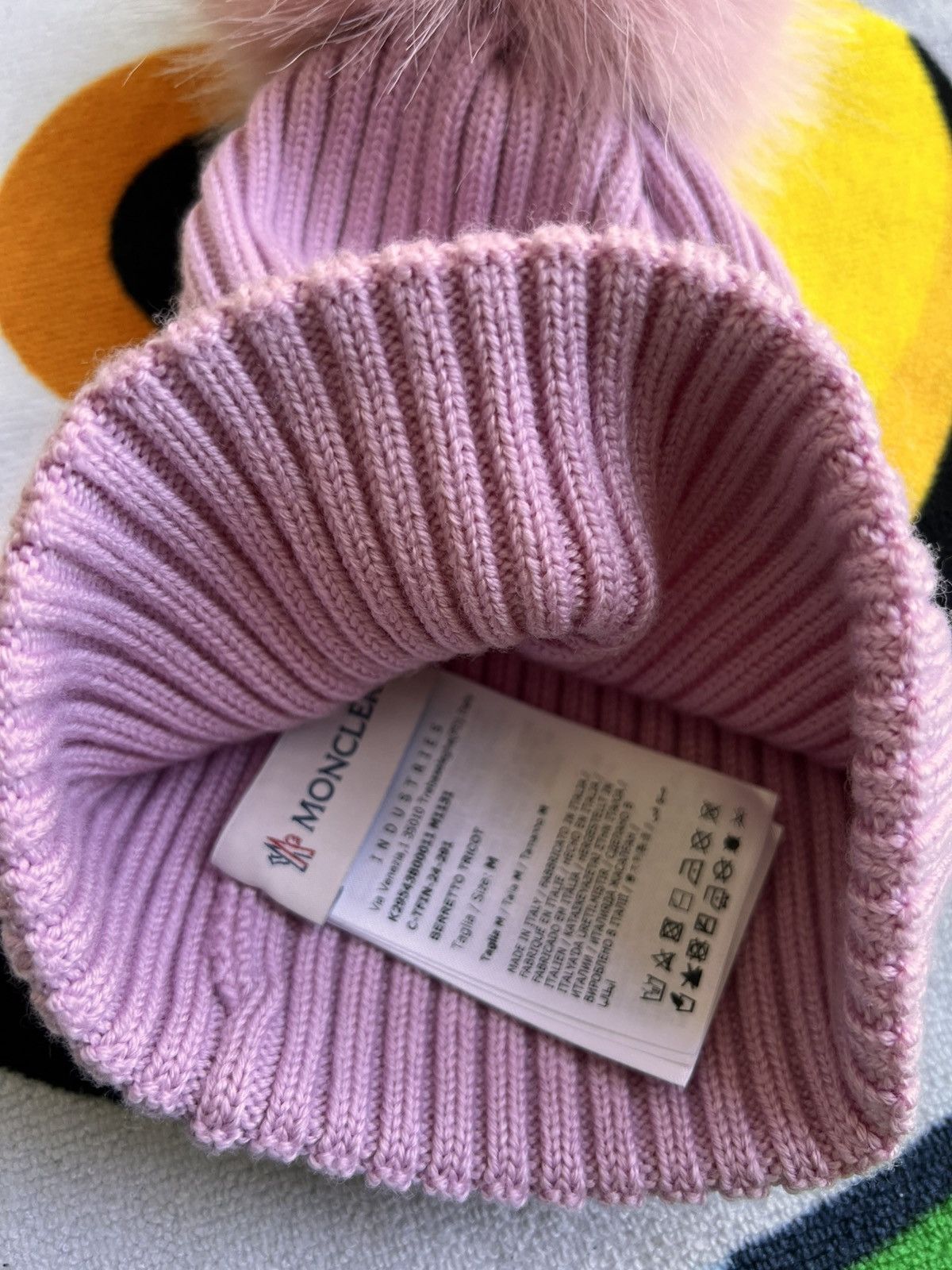 Moncler Moncler Berretto Tricot Pom Pom Beanie pink logo hat cap cuf Size ONE SIZE - 10 Thumbnail