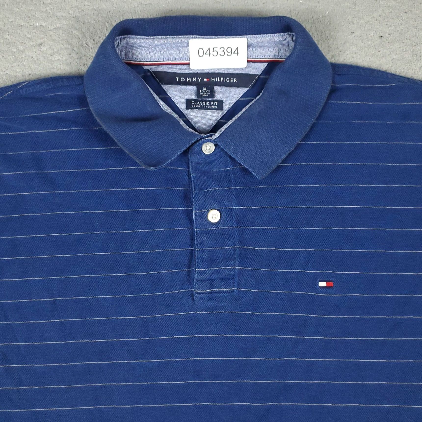 Tommy Hilfiger Tommy Hilfiger Polo Shirt Mens XL Blue Striped Casual Short Sleeve Preppy Classic Size US XL / EU 56 / 4 - 2 Thumbnail
