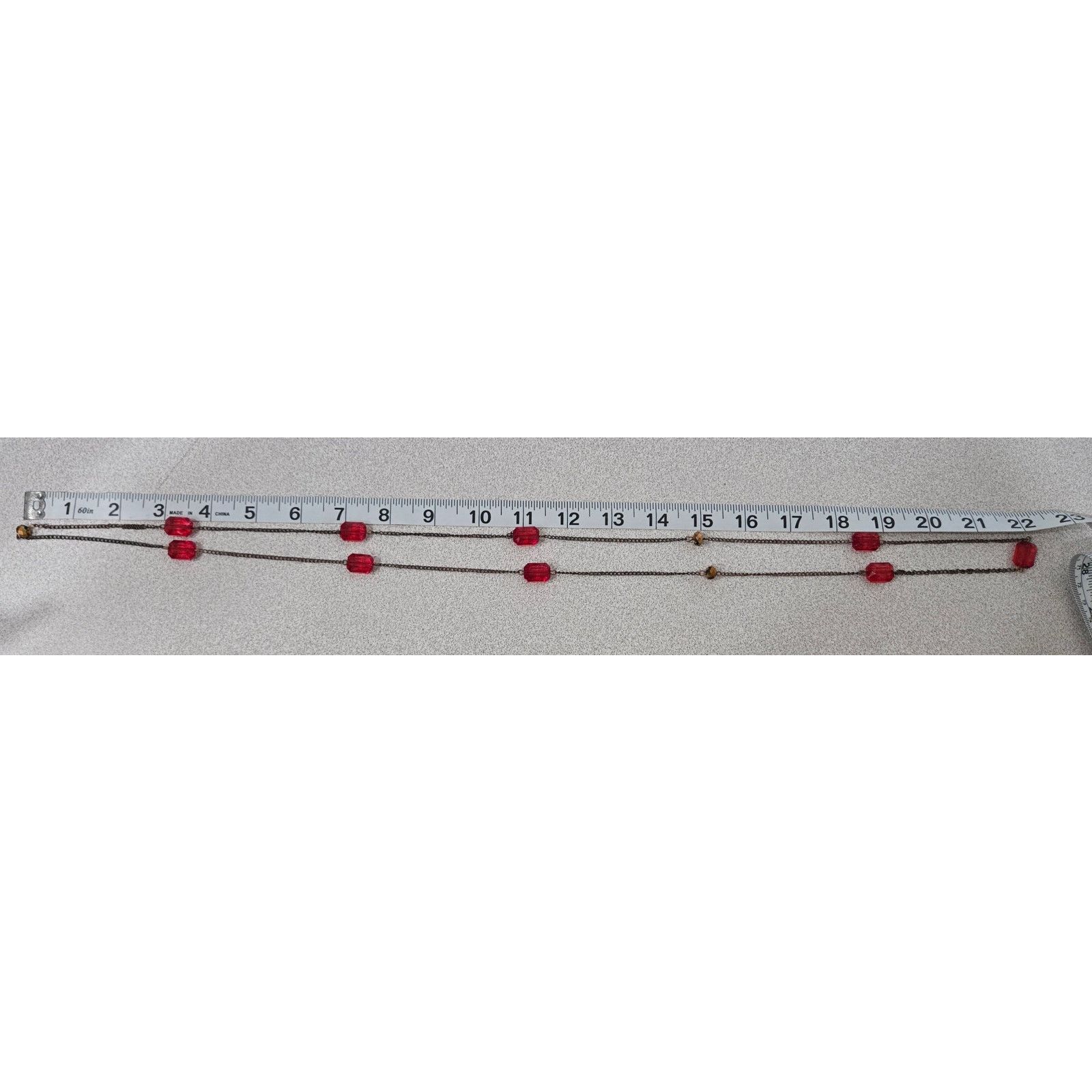 Other Red Clear Beaded Infinity Single Strand Necklace Size ONE SIZE - 3 Thumbnail