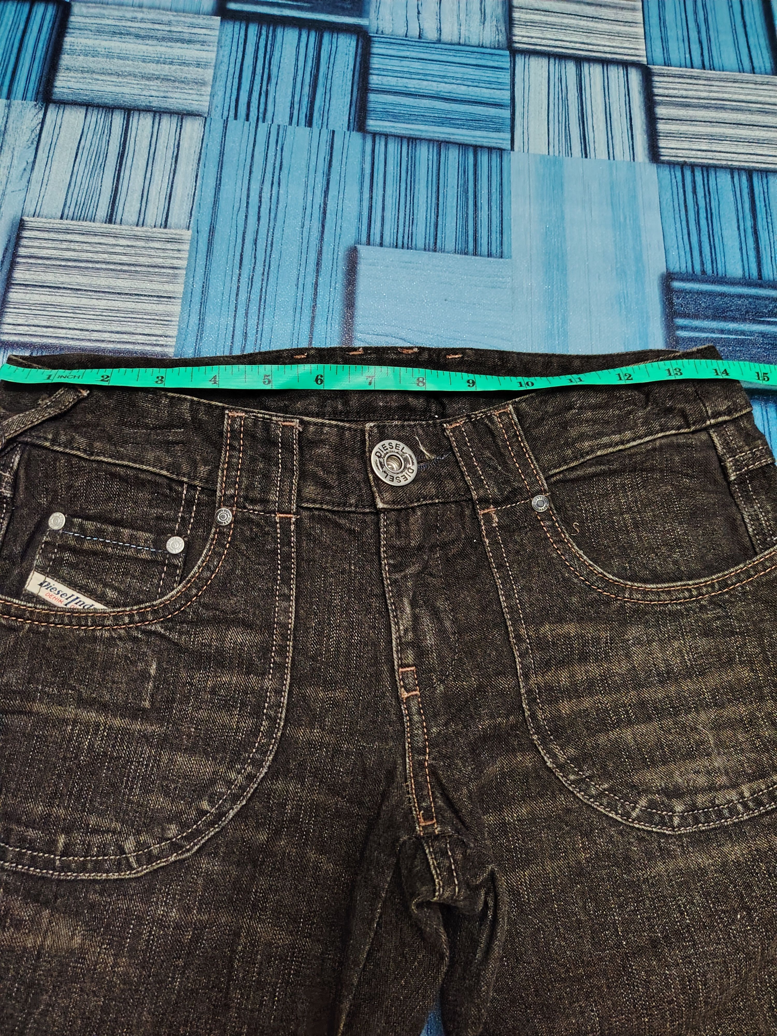 Diesel 💥Insane 90s Diesel Industry Flared Jeans Size 28" / US 6 / IT 42 - 21 Thumbnail