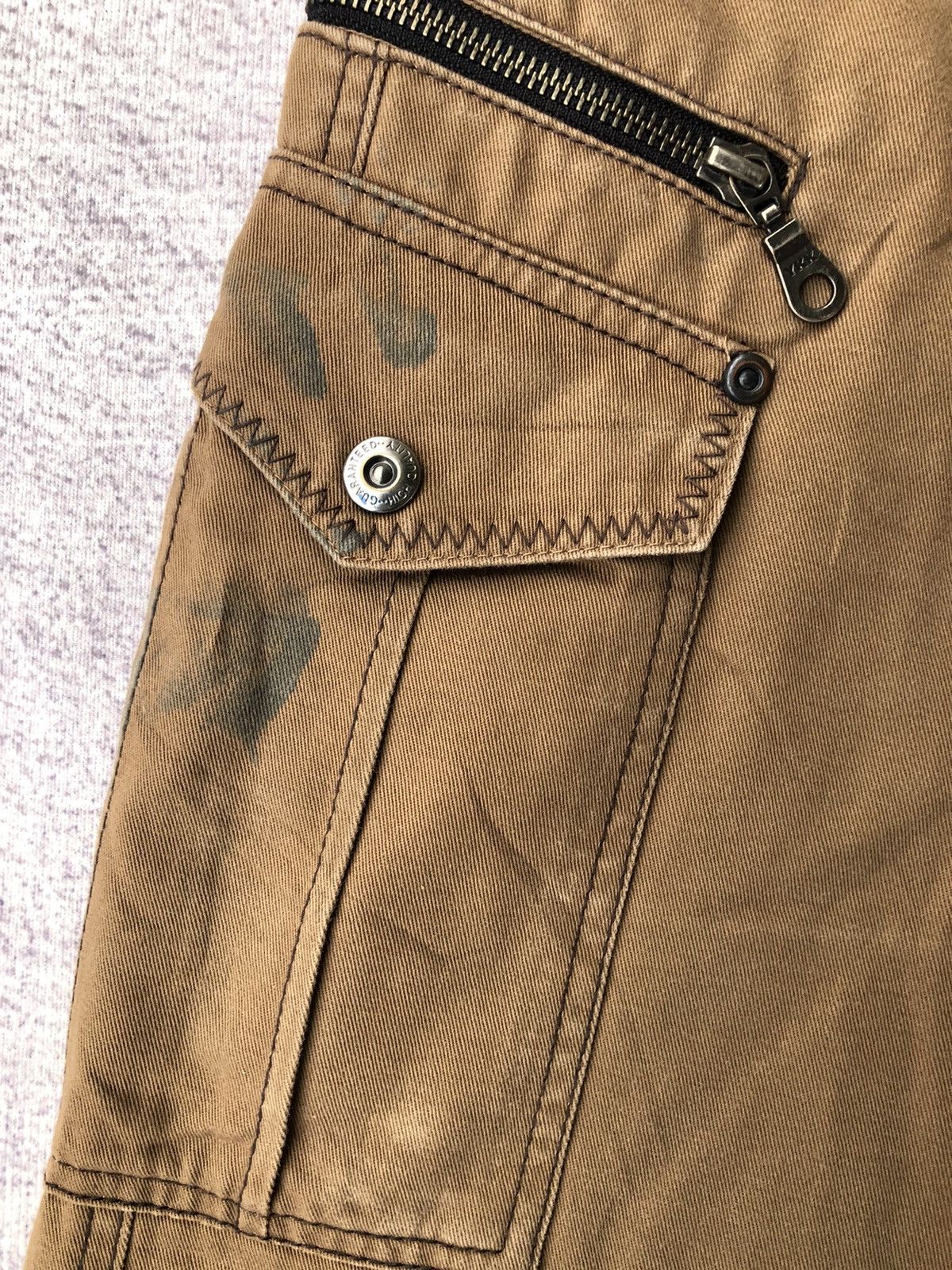 Designer × Japanese Brand y2k Brown Cargo Multipocket Tactical Utility Pants Size US 32 / EU 48 - 10 Thumbnail