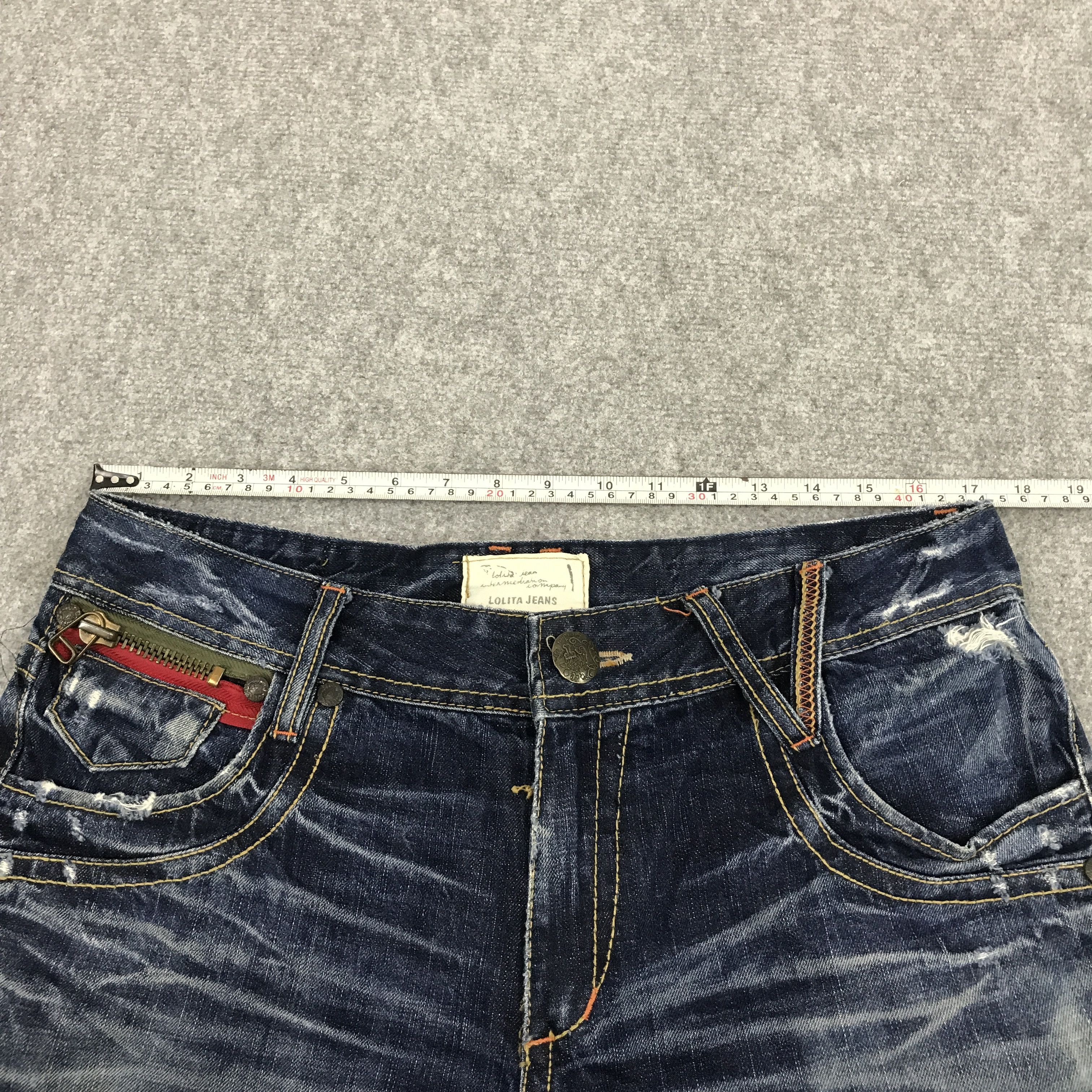 Japanese Brand JAPAN STYLE LOLITA DISTRESSED DENIM JEAN Size US 34 / EU 50 - 9 Thumbnail