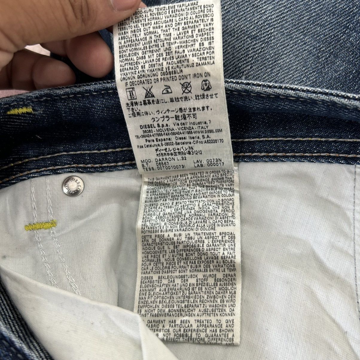 Diesel Vintage Diesel Darron Regular Slim Tapered Denim Size US 33 - 17 Thumbnail