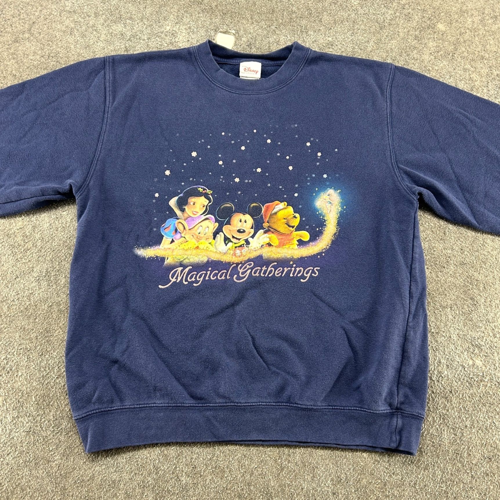 Disney VINTAGE Disney Sweatshirt Mens M Blue Navy Long Sleeve Crew Neck Graphic Print 90s Pullover Sweatshirt Size US M / EU 48-50 / 2 - 3 Thumbnail
