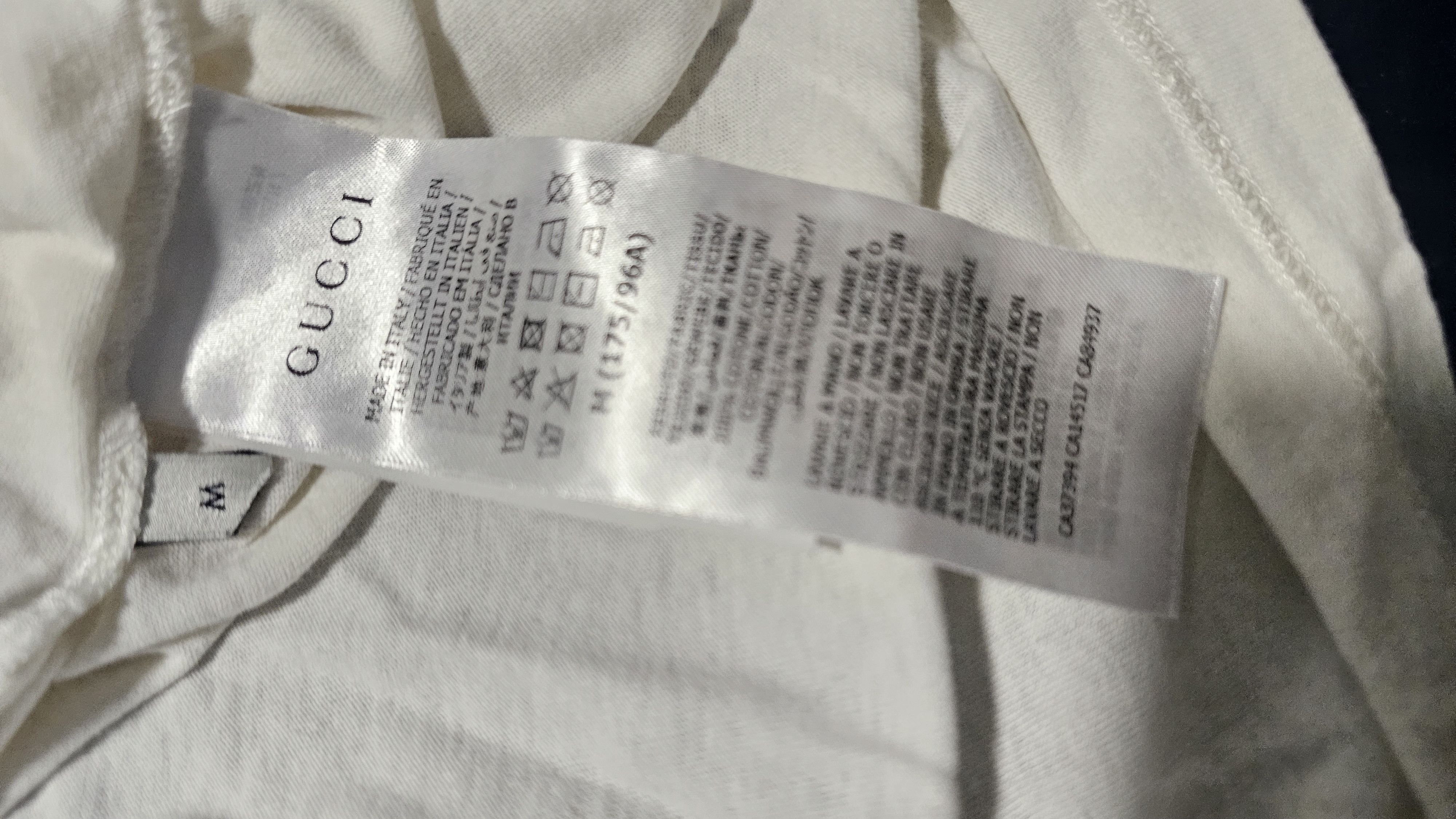 Gucci Gucci Gucci White Fake Not Print Cotton Crew Neck T-Shirt Size US M / EU 48-50 / 2 - 4 Thumbnail