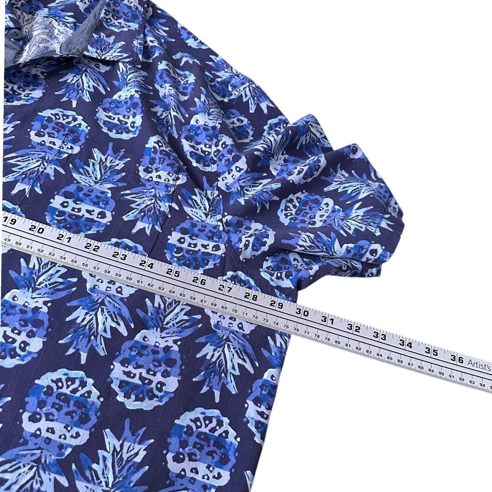 Tommy Bahama Tommy Bahama Shirt Men's 3XL Blue Pineapple Party Camp Silk Size US XXL / EU 58 / 5 - 9 Thumbnail
