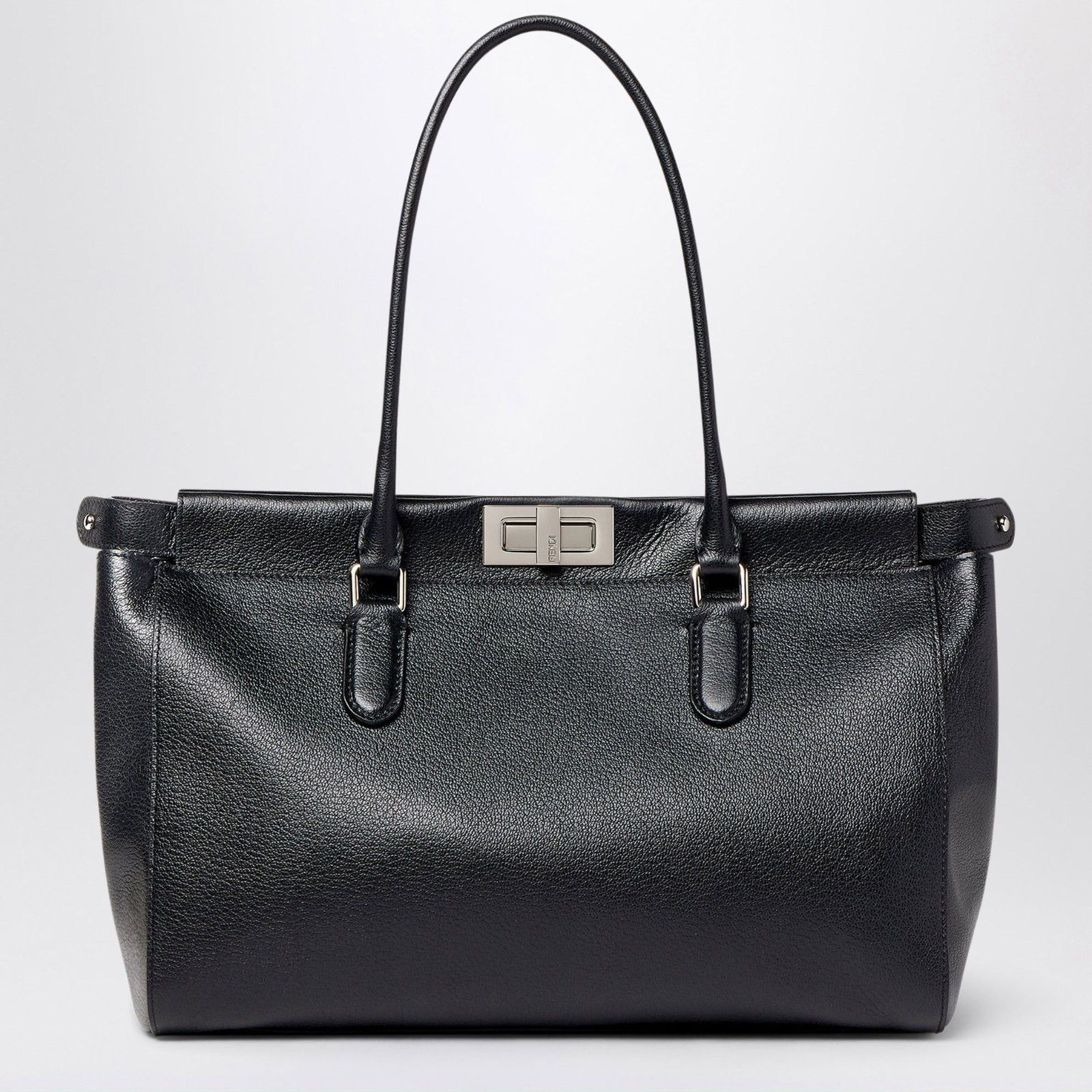 Fendi FENDI $3750 Peekaboo Small Black Leather Tote Bag New & Auth Size ONE SIZE - 3 Thumbnail