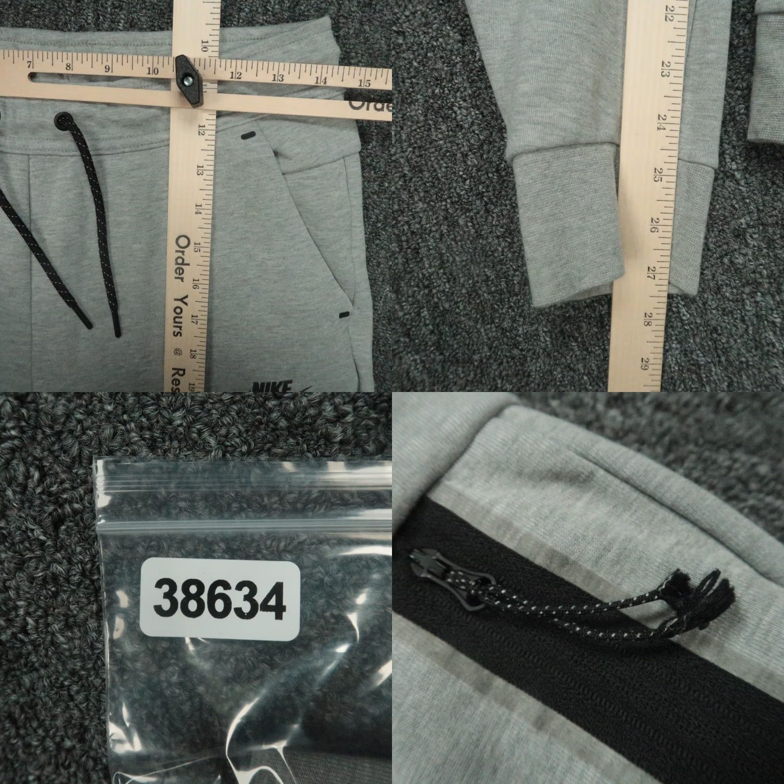 Nike Nike Tech Fleece Pants Mens Small Gray Jogger with Pockets Zip Pocket Athletic Casual Activewear S Xs? (adjusted) Size US 29 - 8 Thumbnail