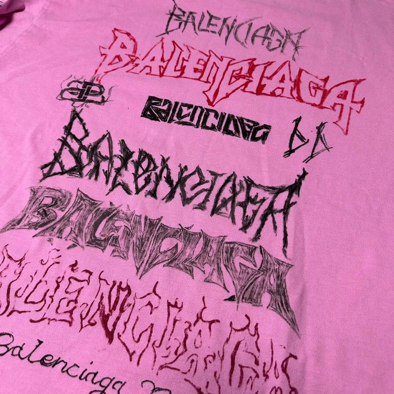 Balenciaga Balenciaga Letter printed T-shirt with round neck and shor Size XS / US 0-2 / IT 36-38 - 3 Thumbnail