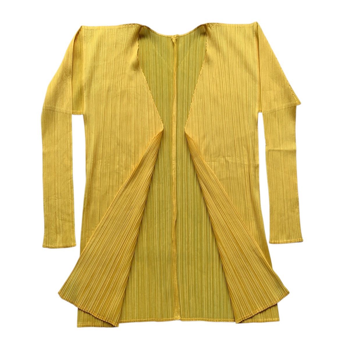 Pleats Please Issey Miyake Pleats Please Issey Miyake Yellow Cardigan Size M / US 6-8 / IT 42-44 - 6 Thumbnail