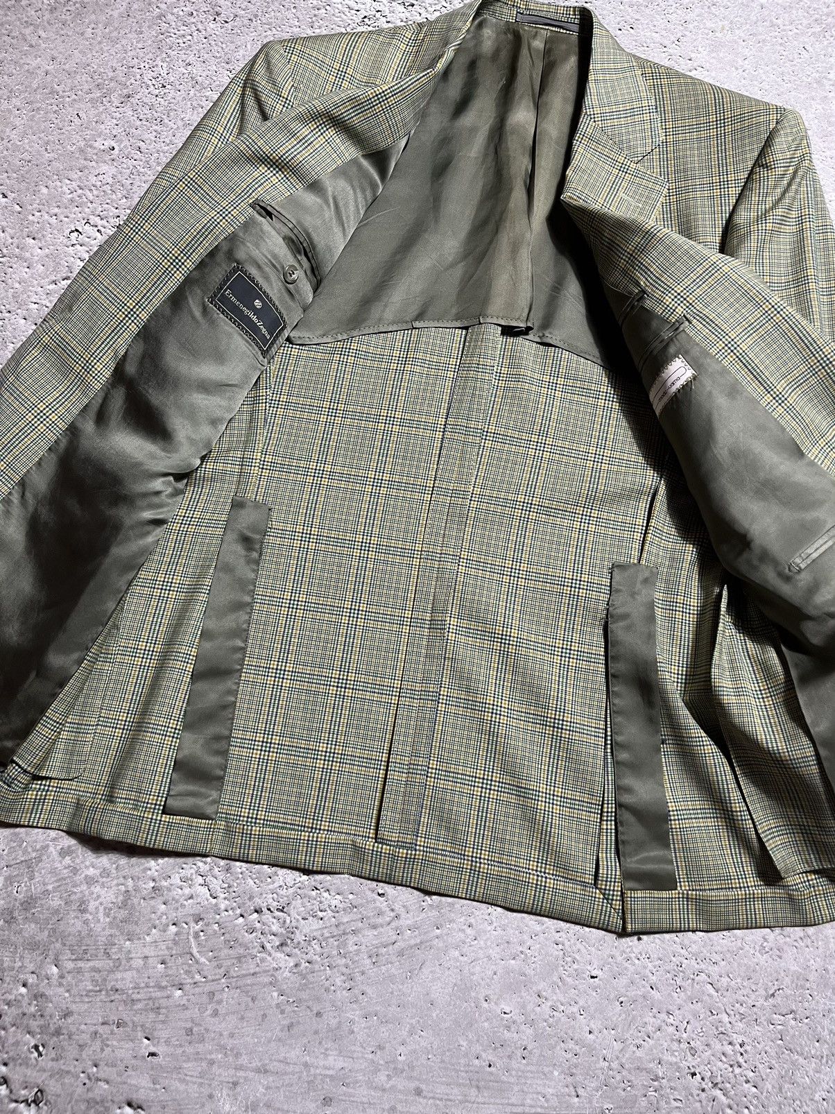 Ermenegildo Zegna × Vintage Vintage Ermenegildo Zegna 100% Wool Plaid Blazer Size 40R - 6 Thumbnail