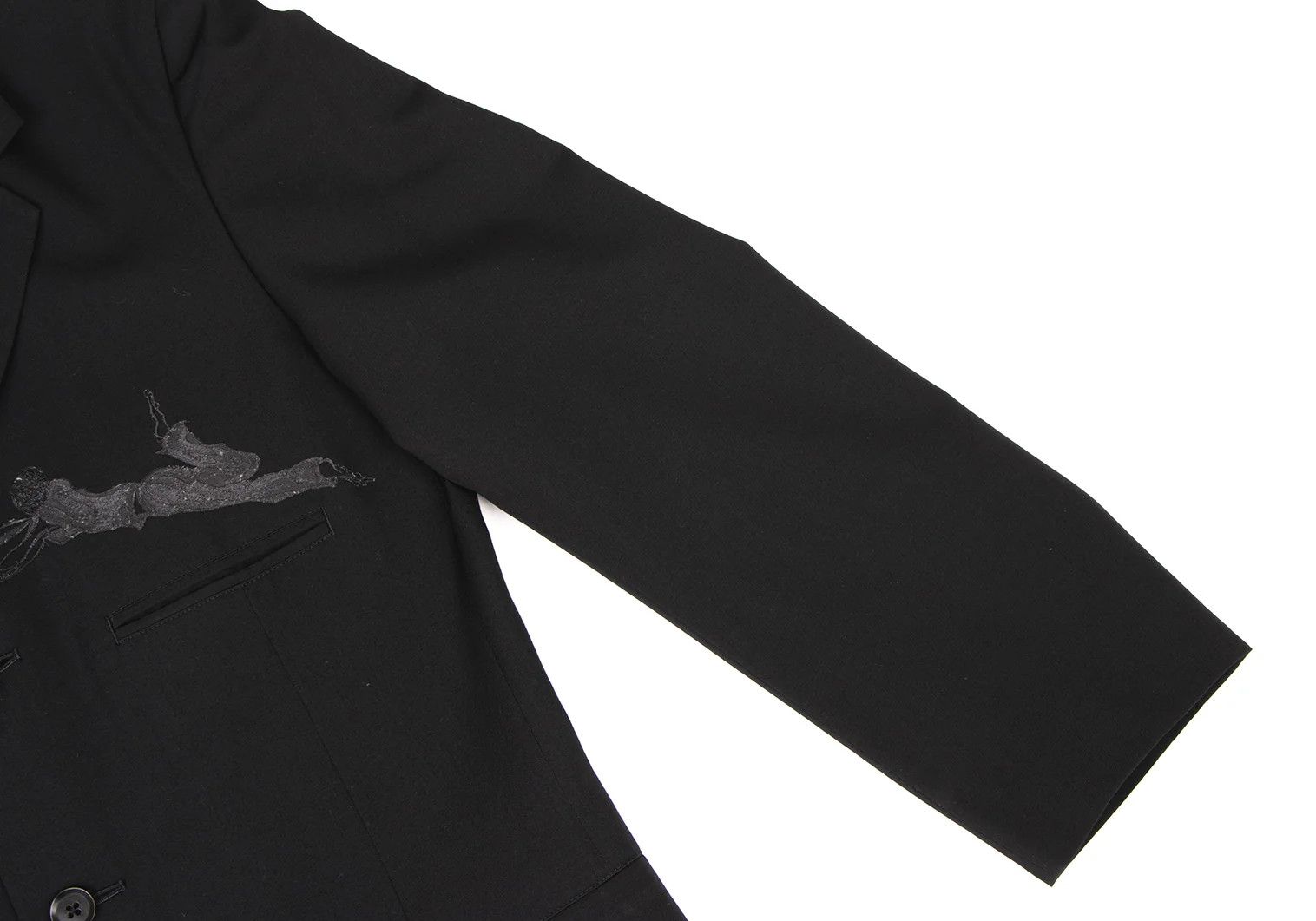 Yohji Yamamoto Yohji Yamamoto Wool Gabardine Embroidered Jacket Size US M / EU 48-50 / 2 - 7 Thumbnail