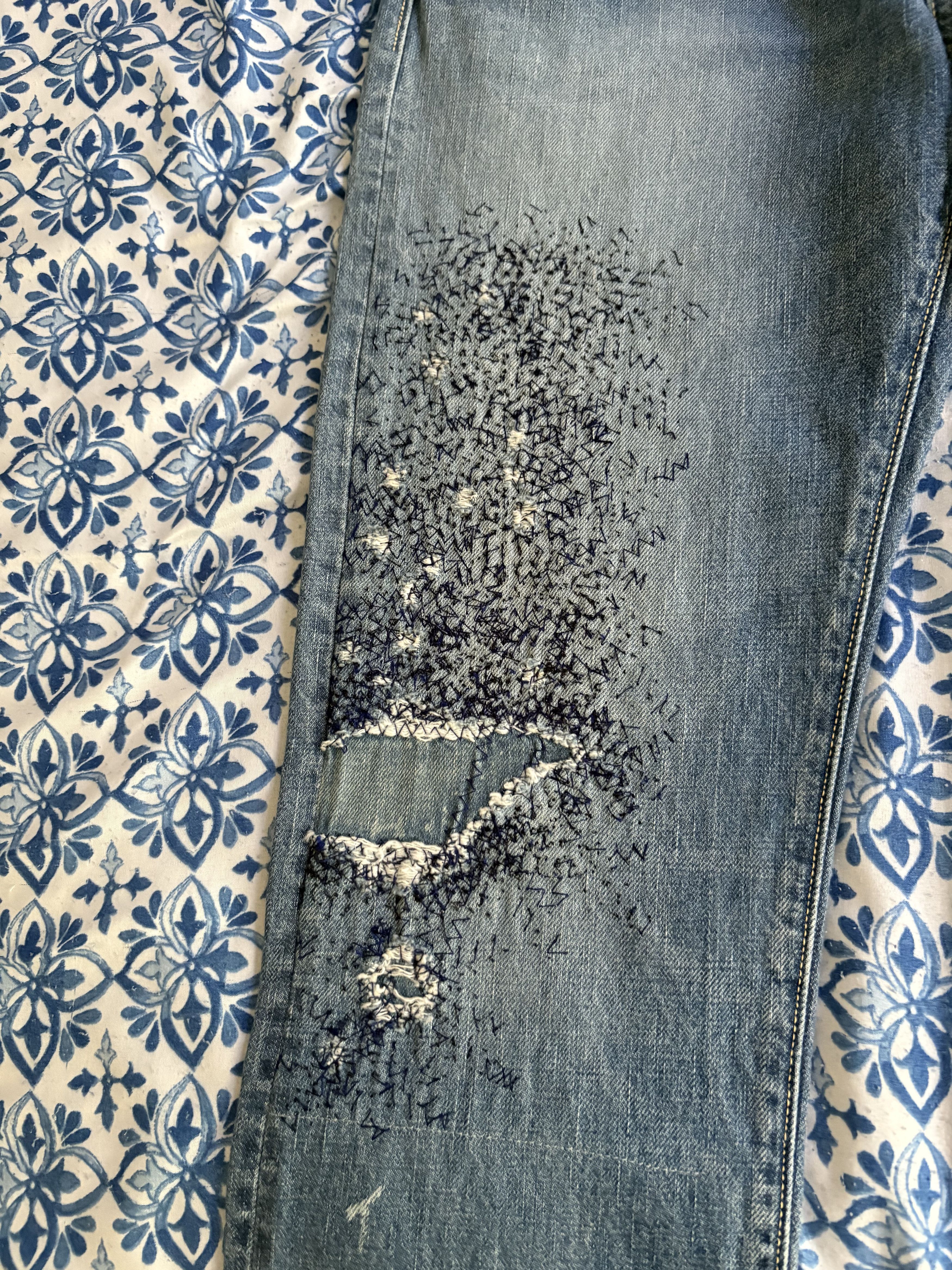 Kapital Kapital 3 Year Processing 14oz Denim 5P Monkey Cisco Blue 30 Size US 30 / EU 46 - 3 Thumbnail