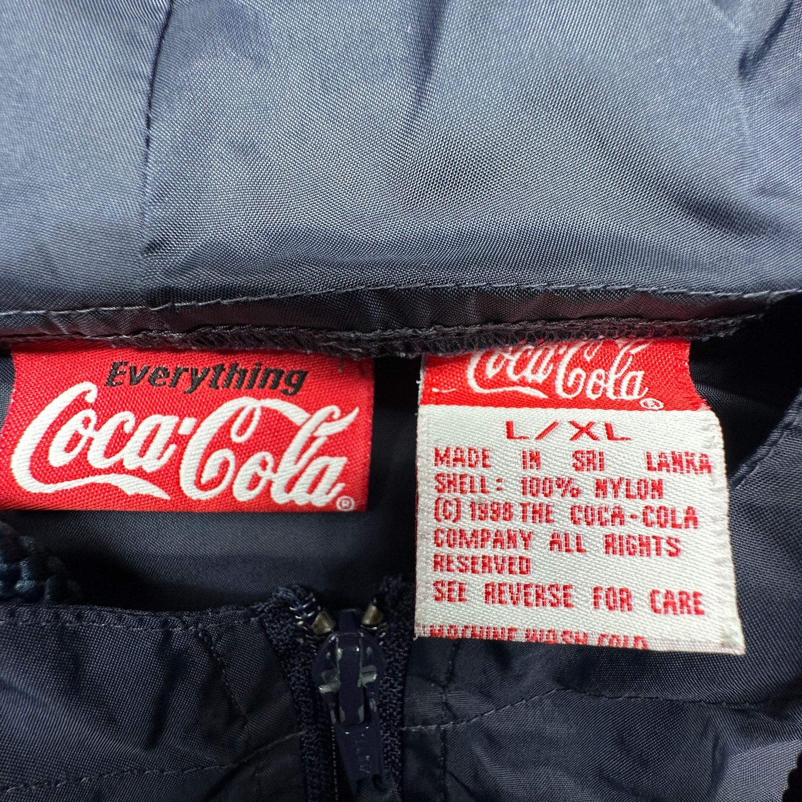 Coca Cola Vintage 1998 Coca-Cola Coke Windbreaker 1/4 Zip Jacket L/XL Size US XL / EU 56 / 4 - 3 Thumbnail