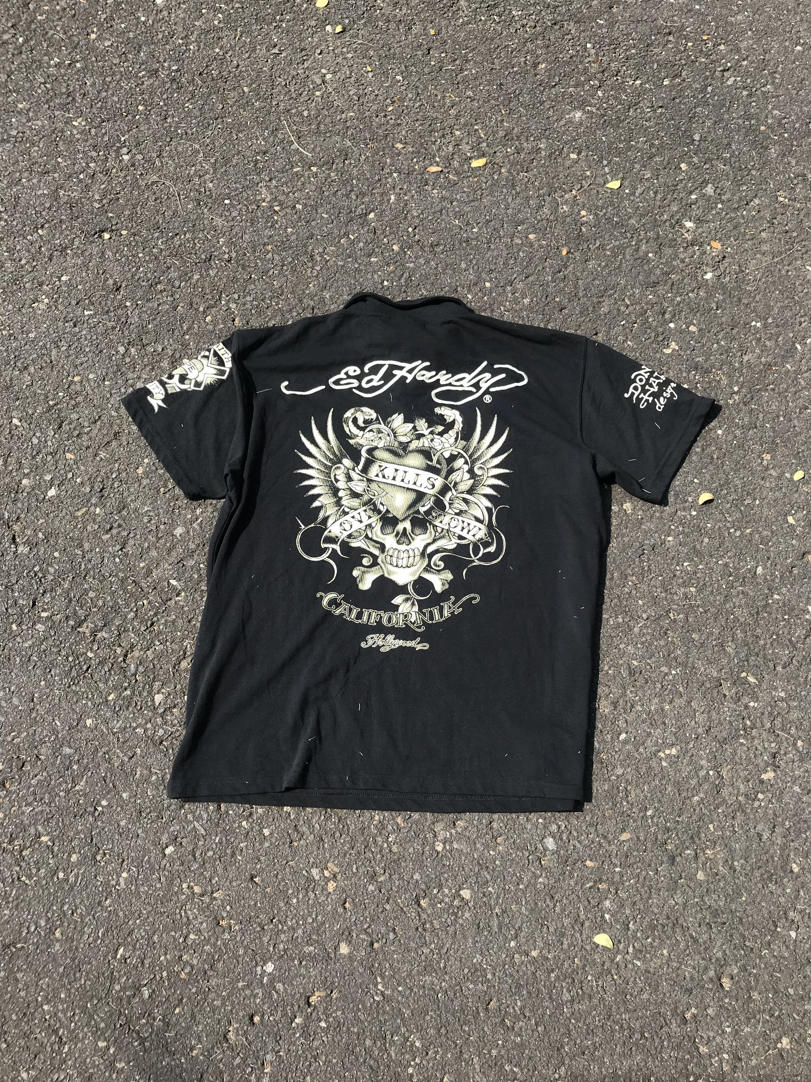 Affliction × Christian Audigier × Ed Hardy Y2K Vintage rare ed hardy christian audigier polo shirt Size US XXL / EU 58 / 5 - 1 Thumbnail