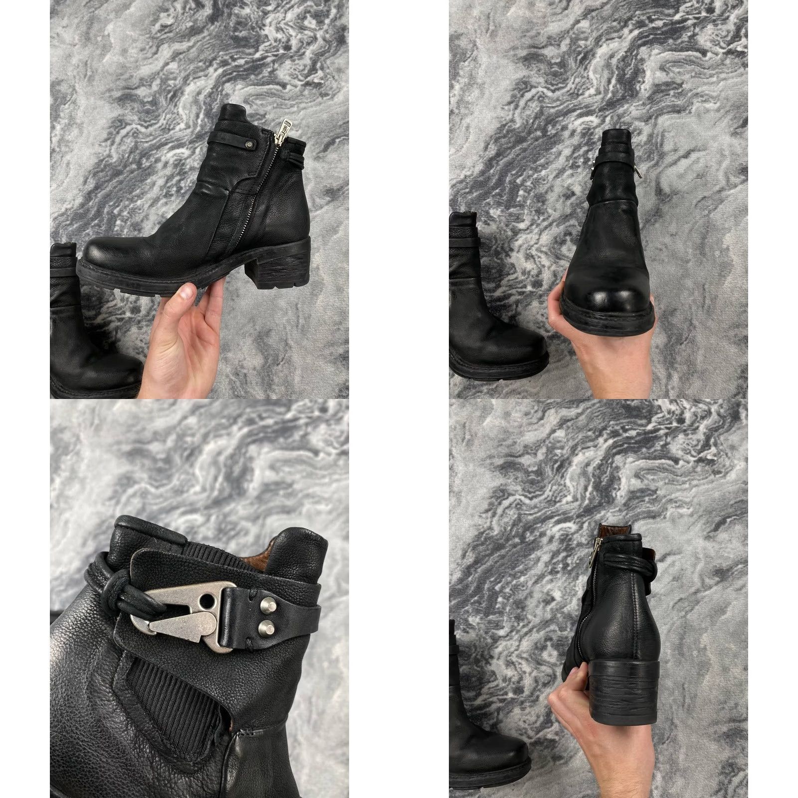 A.S.98 A.S.98 Airstep Women Boot Black Leather With Heels Size 39 Size US 8 / IT 38 - 8 Thumbnail