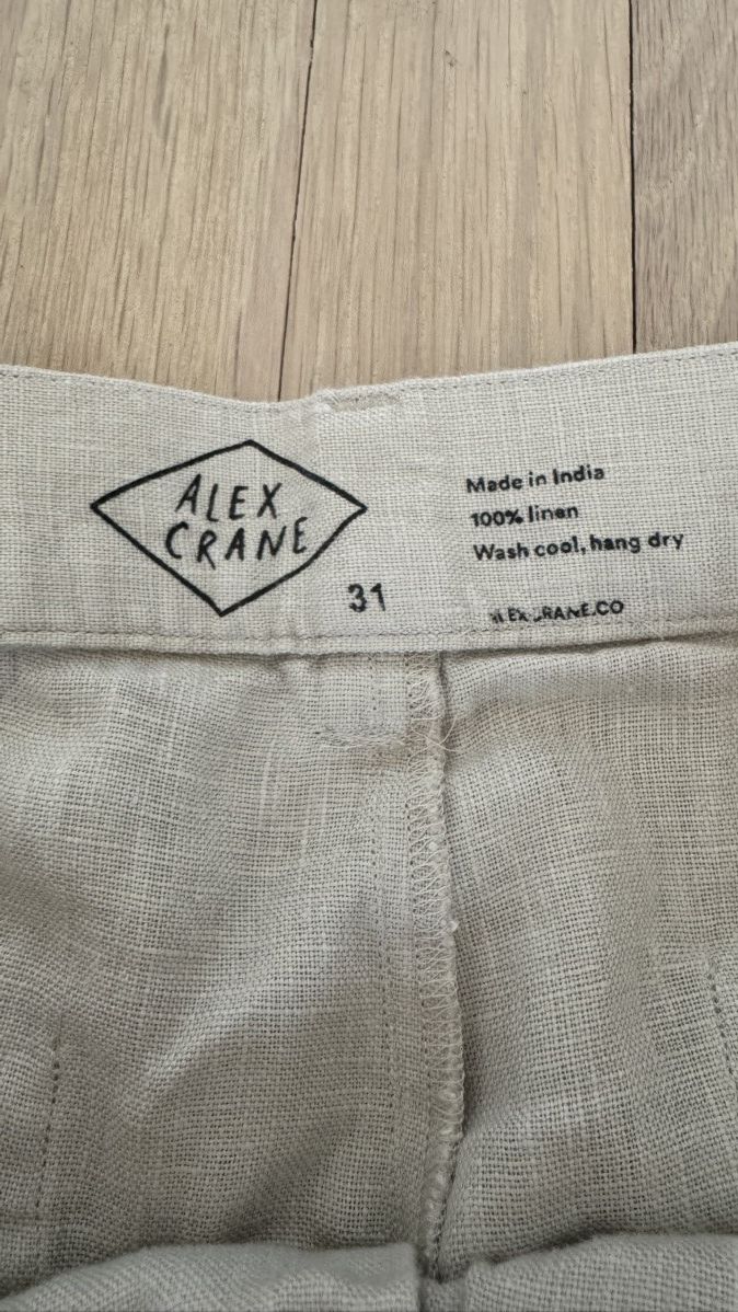 Alex Crane Alex Crane - Beige Linen Trousers Size US 31 - 3 Thumbnail