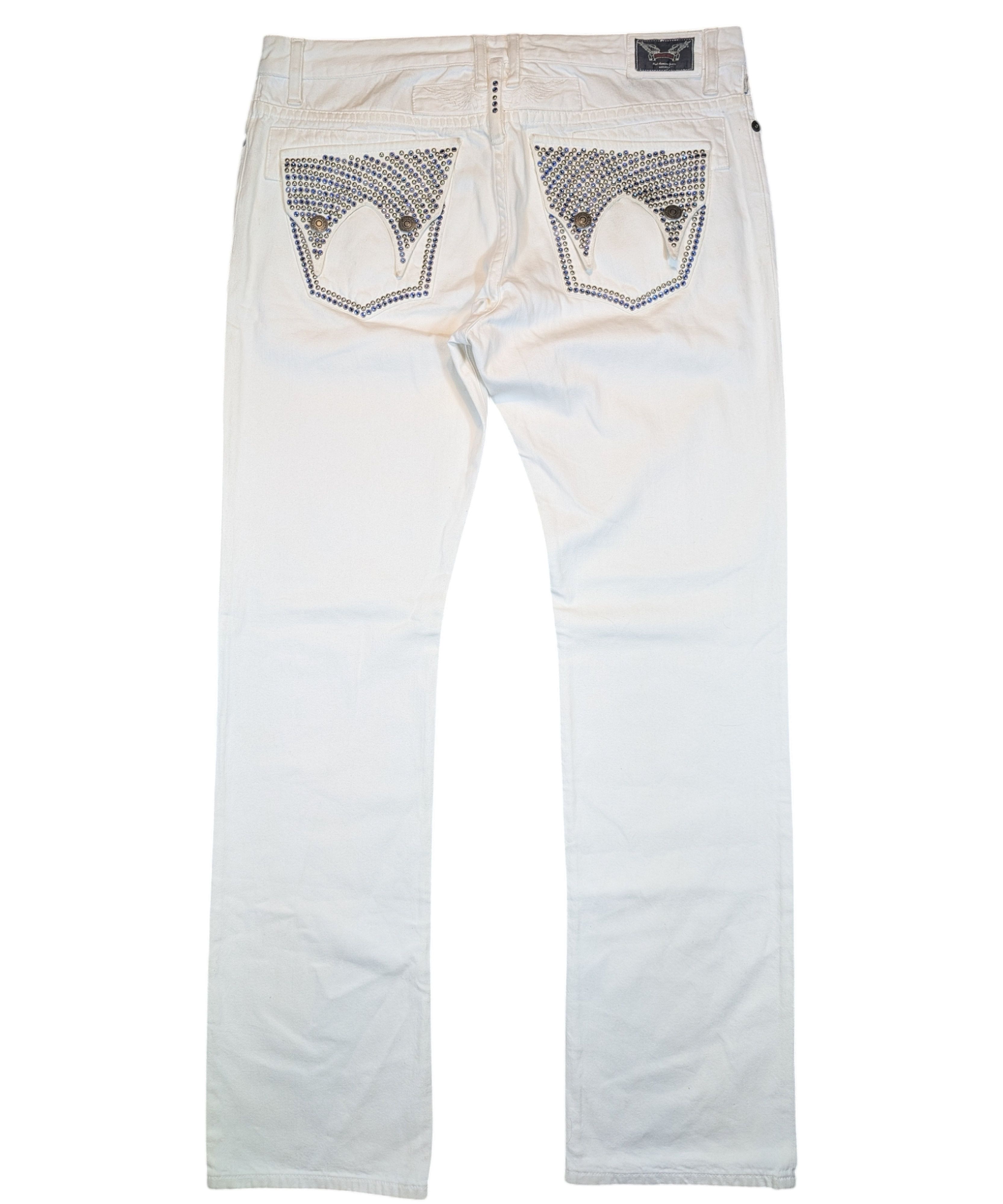 Robin's Jean White Double Flap Studded