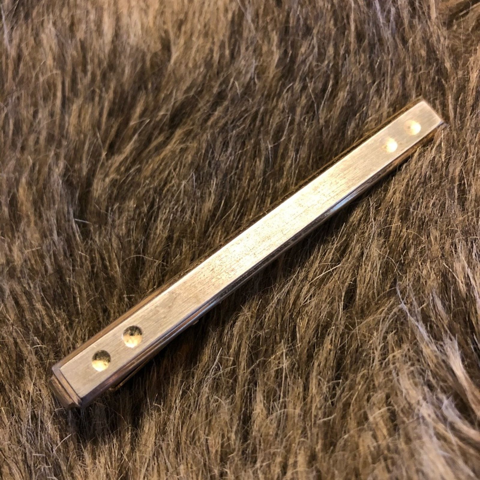 Vintage Men’s mid century brushed gold tone tie clip bar Size ONE SIZE - 2 Thumbnail