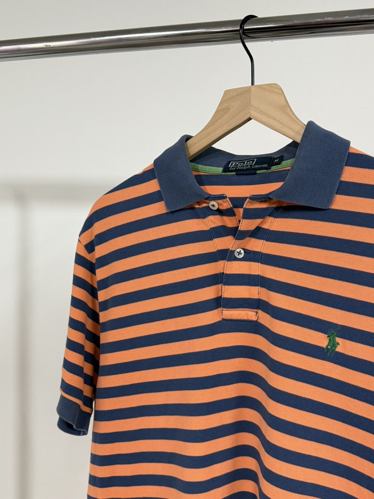 Polo Ralph Lauren Polo Ralph Lauren Polo Striped Shirt Medium Orange Size US M / EU 48-50 / 2 - 2 Thumbnail