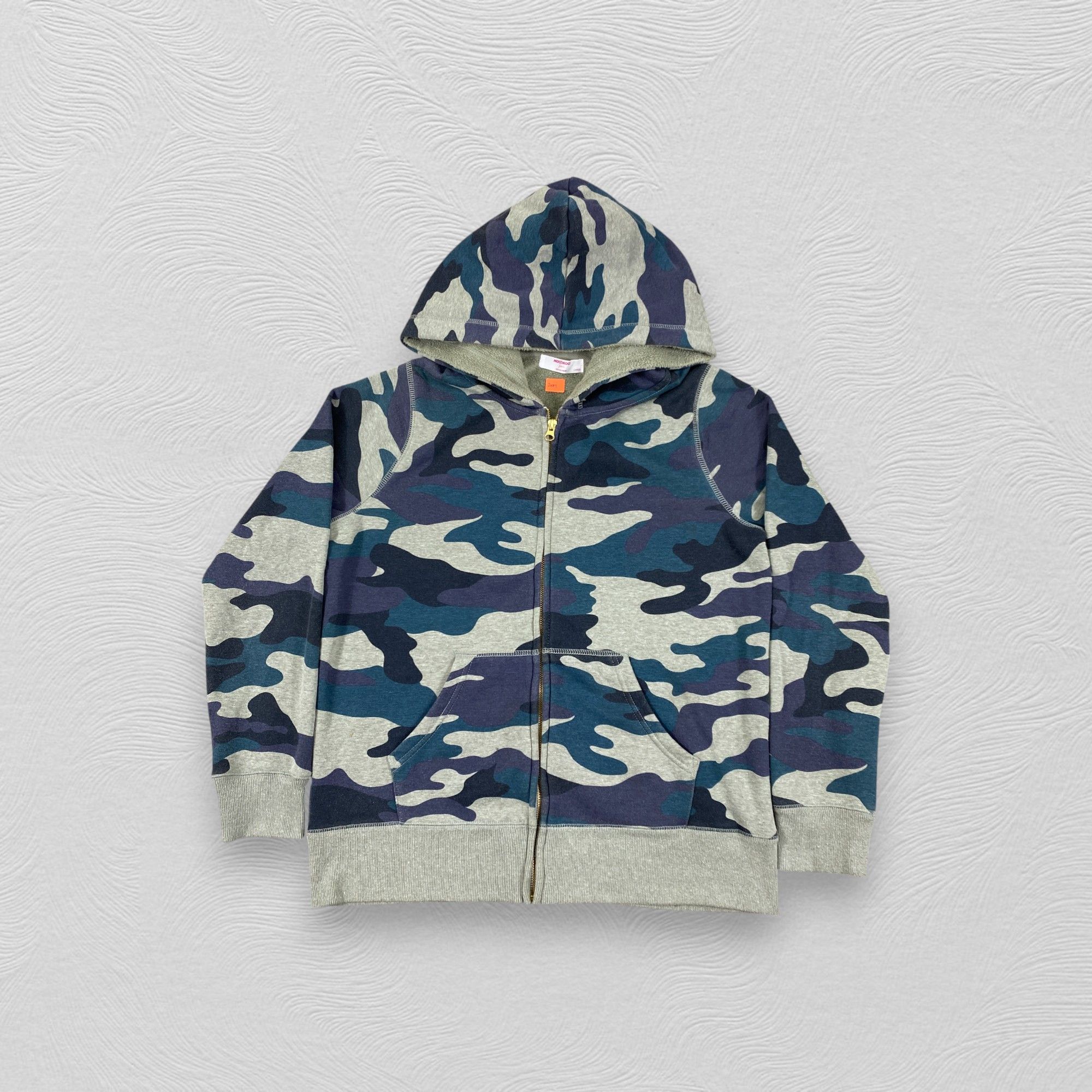 Japanese Brand MocoMoco by Backnumber Camo Zipper Hoodie - J489 Size US S / EU 44-46 / 1 - 1 Thumbnail