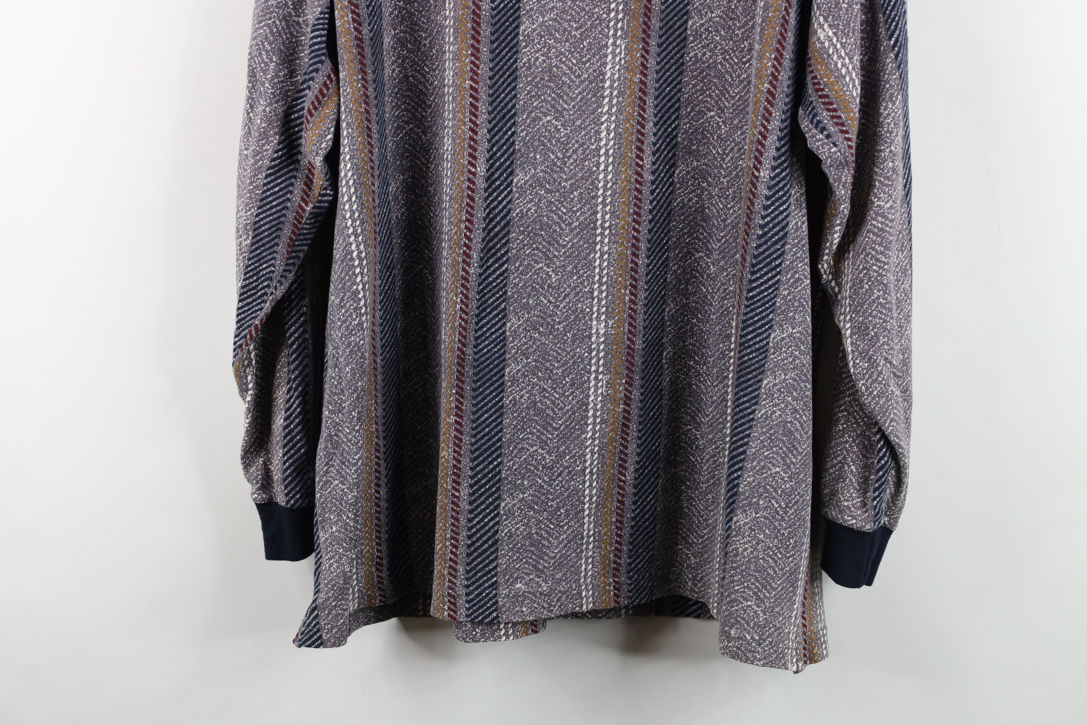 Vintage Vintage 90s Streetwear Striped Long Sleeve Rugby Polo Shirt Size US XL / EU 56 / 4 - 10 Thumbnail