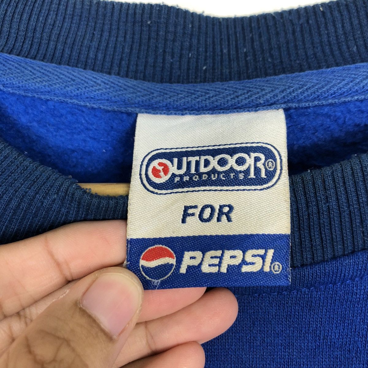 Pepsi × Vintage Vintage Outdoor Pepsi Sweatshirt Rare 90s Blue Jumper Size US M / EU 48-50 / 2 - 12 Thumbnail