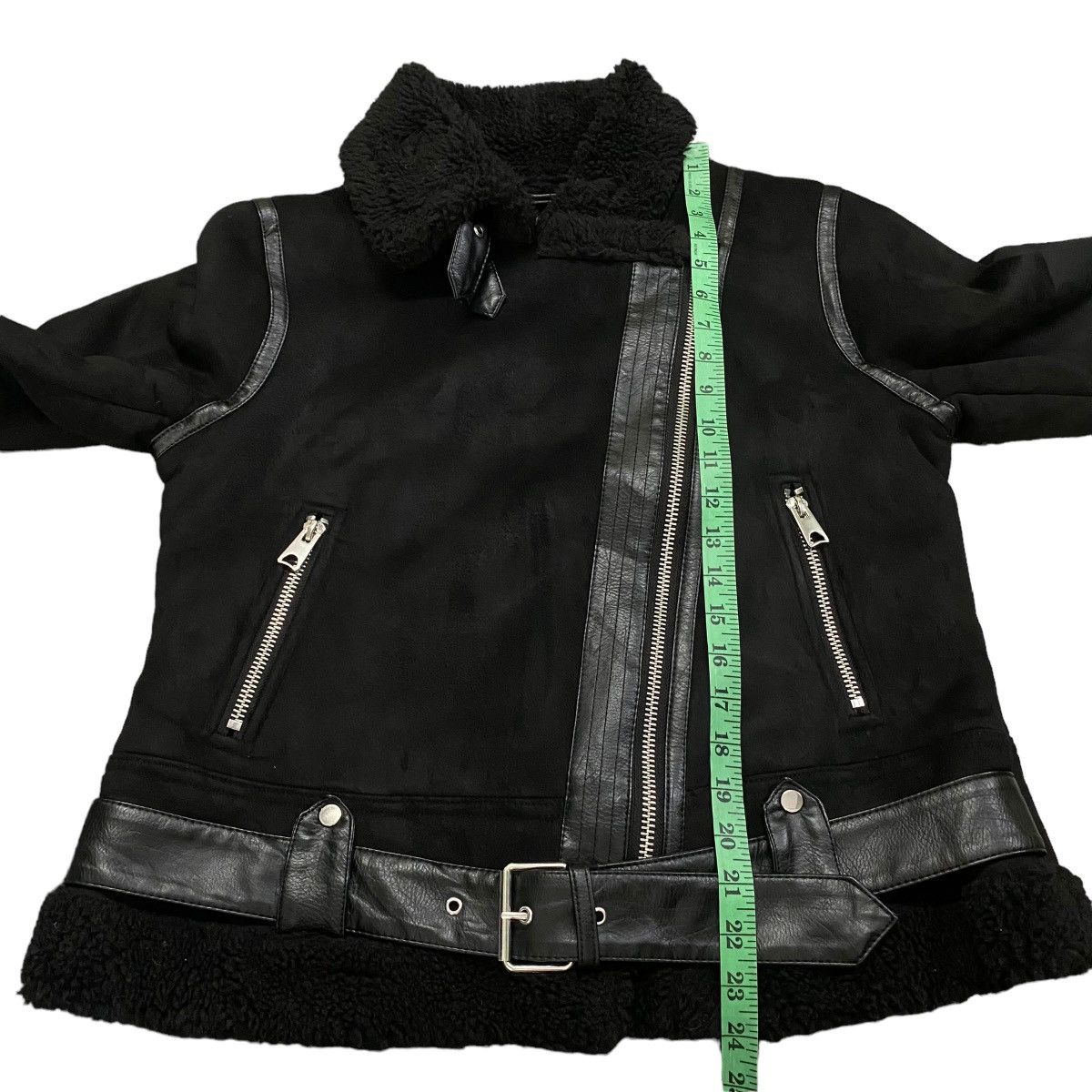 Zara Zara Black Faux Suede Jacket Size L / US 10 / IT 46 - 12 Thumbnail