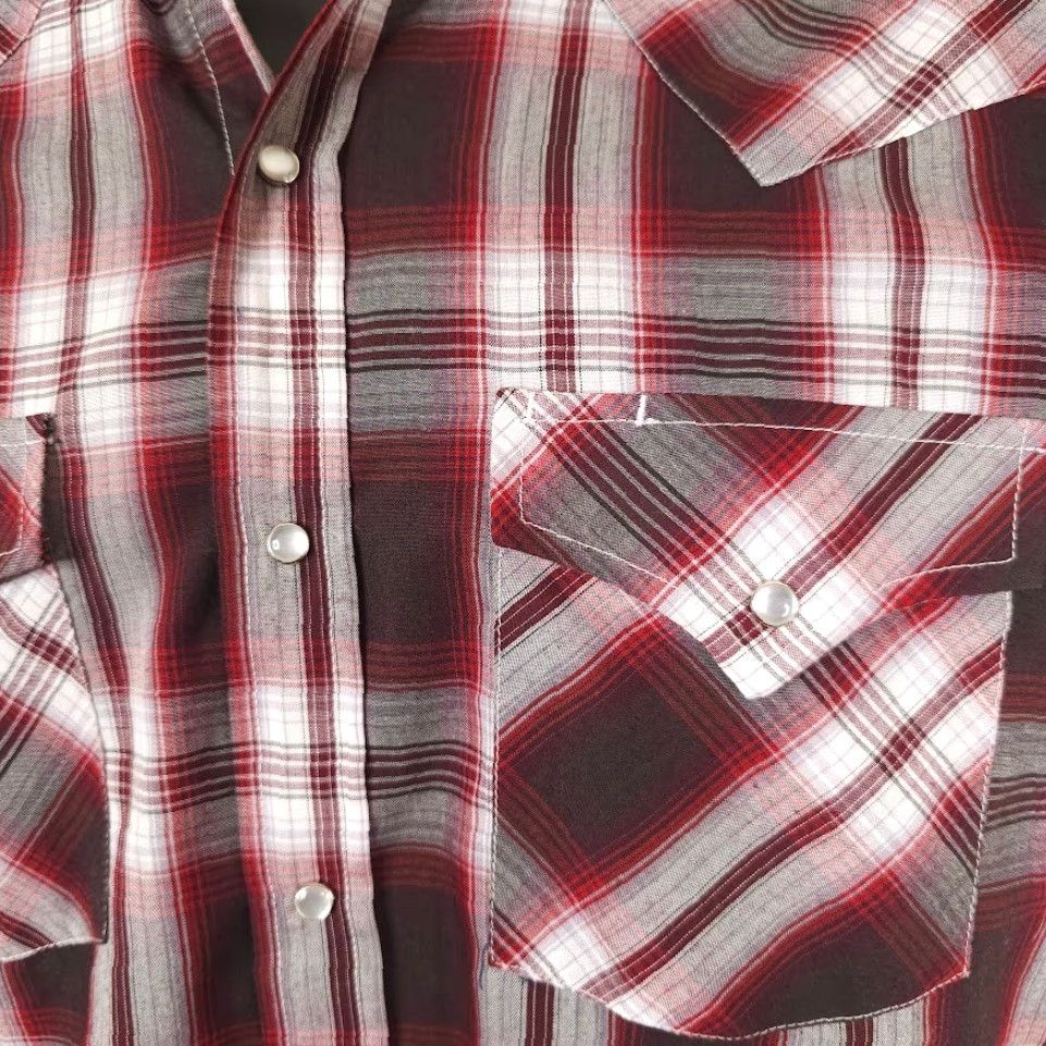 Vintage Ely Cattleman Western Shirt Mens Size S Red Cowboy Pearl Snap Shadow Plaid Size US S / EU 44-46 / 1 - 3 Thumbnail