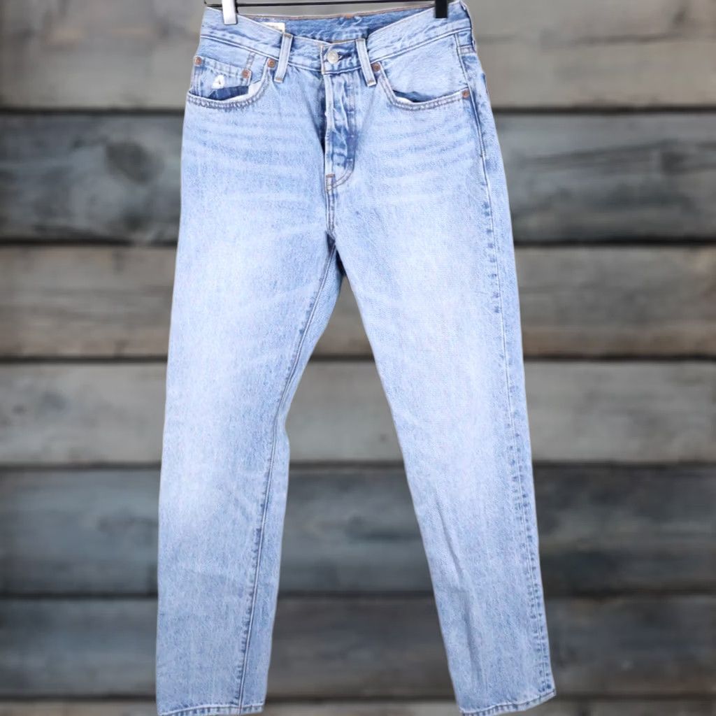 Levi's Levi's Premium 501 Jeans Women 26 x 32 Blue Big E Denim Button Fly 100% Cotton Vintage N/A Size 26" / US 2 / IT 38 - 1 Thumbnail