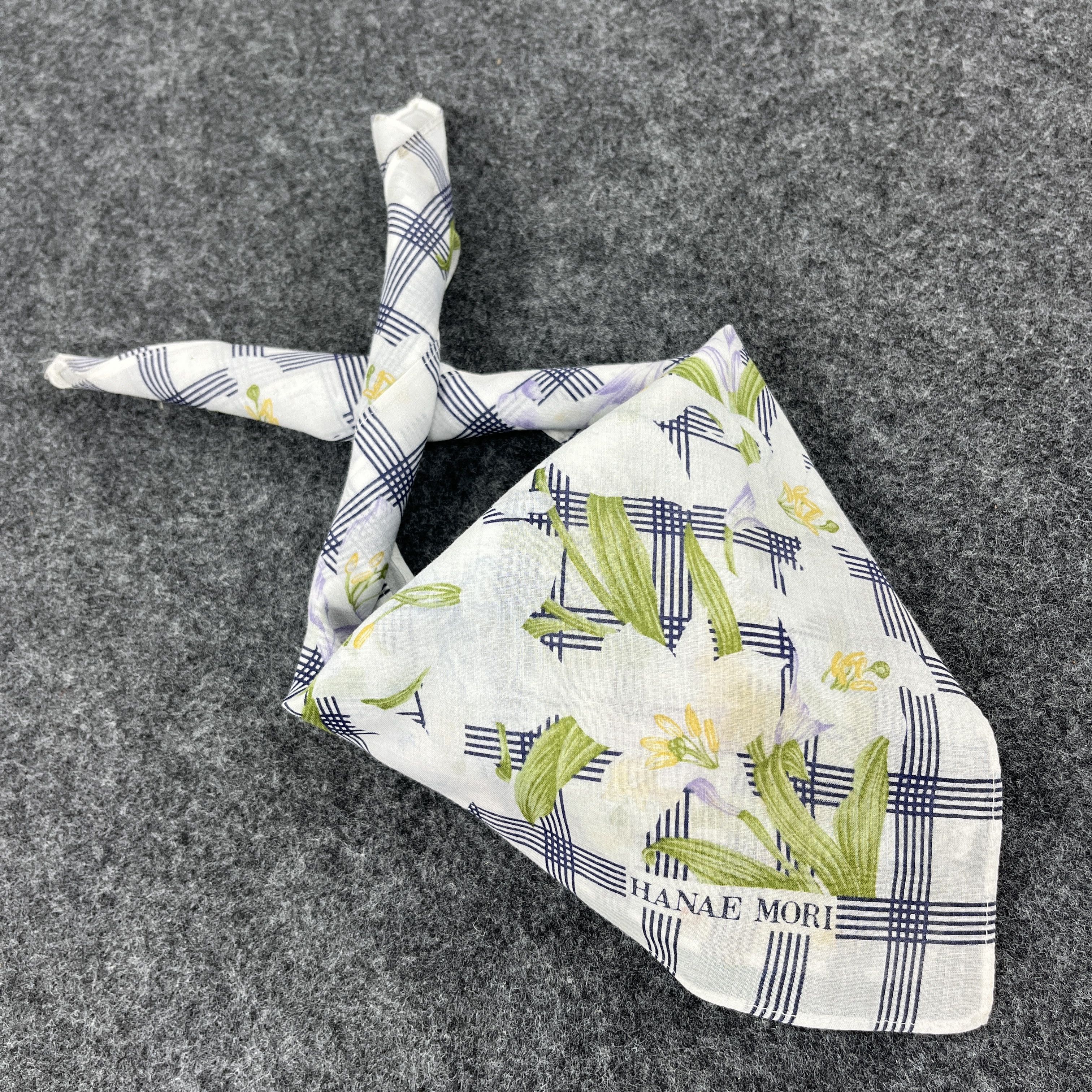 Vintage HanaE MOri Bandana / Handkerchief / Neckerchief B274 Size ONE SIZE - 9 Thumbnail