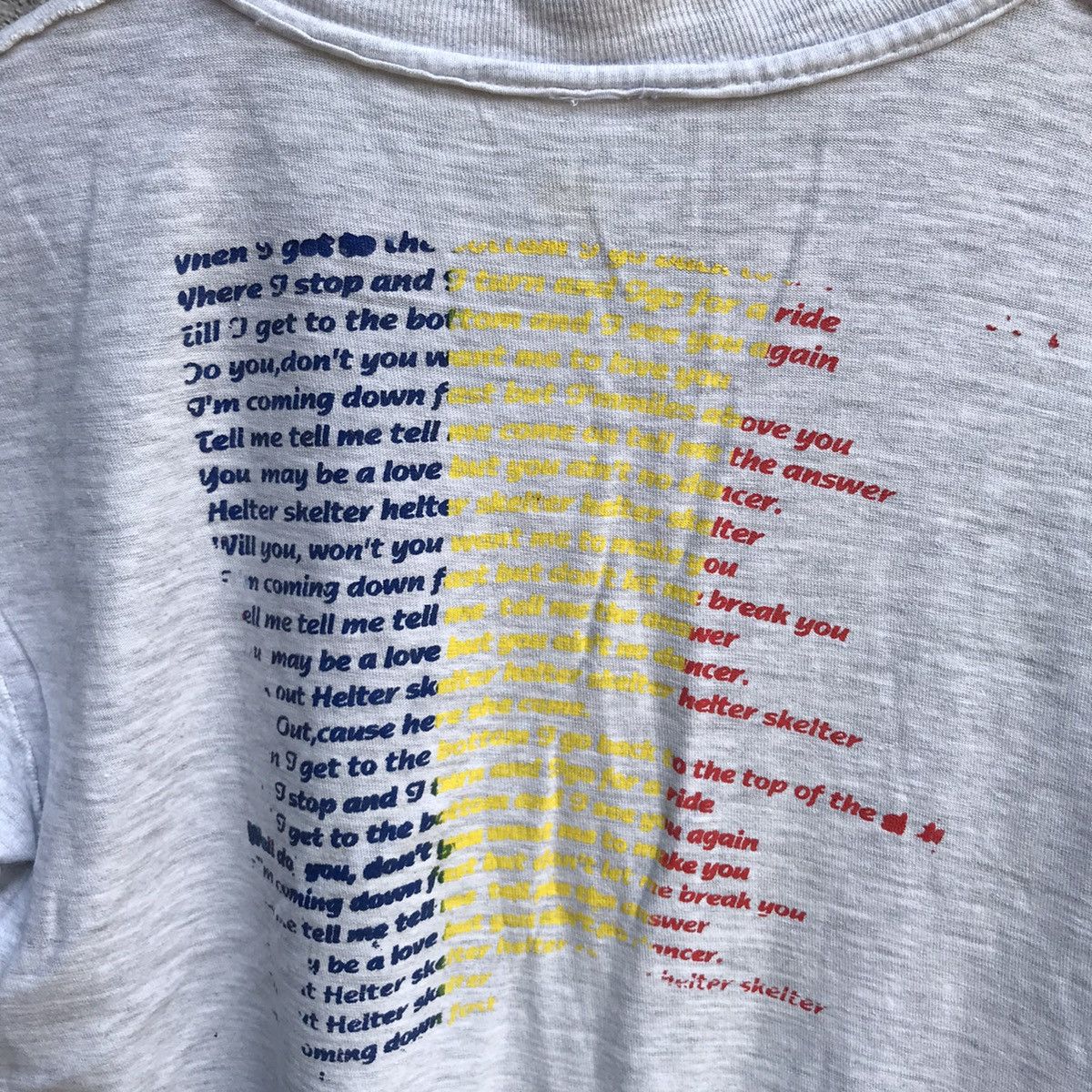 Band Tees Vintage rare HELTER SKELTER lyric tee punk Size US M / EU 48-50 / 2 - 4 Thumbnail