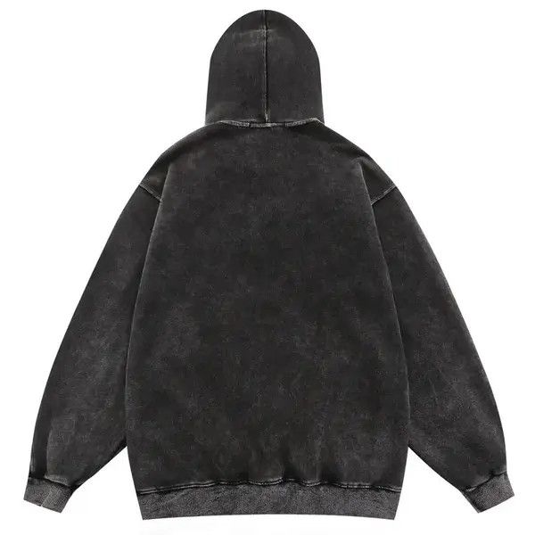 VIBE Vintage Washed Black Hoodie Sweatshirt Size US L / EU 52-54 / 3 - 2 Thumbnail