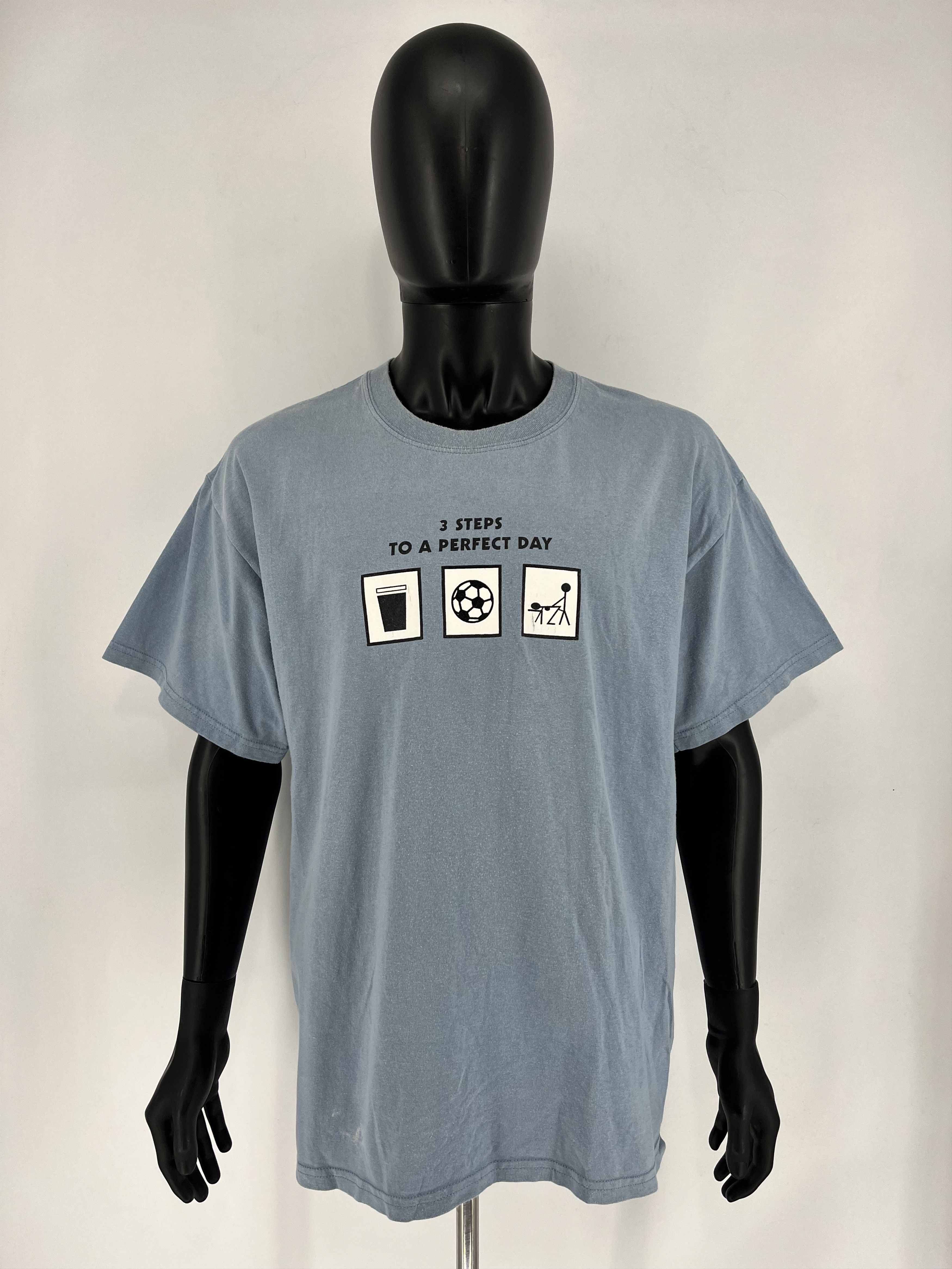 Vintage Vintage Y2K “ 3 STEPS TO A PERFECT DAY “alcohol football sex Size US XL / EU 56 / 4 - 2 Thumbnail