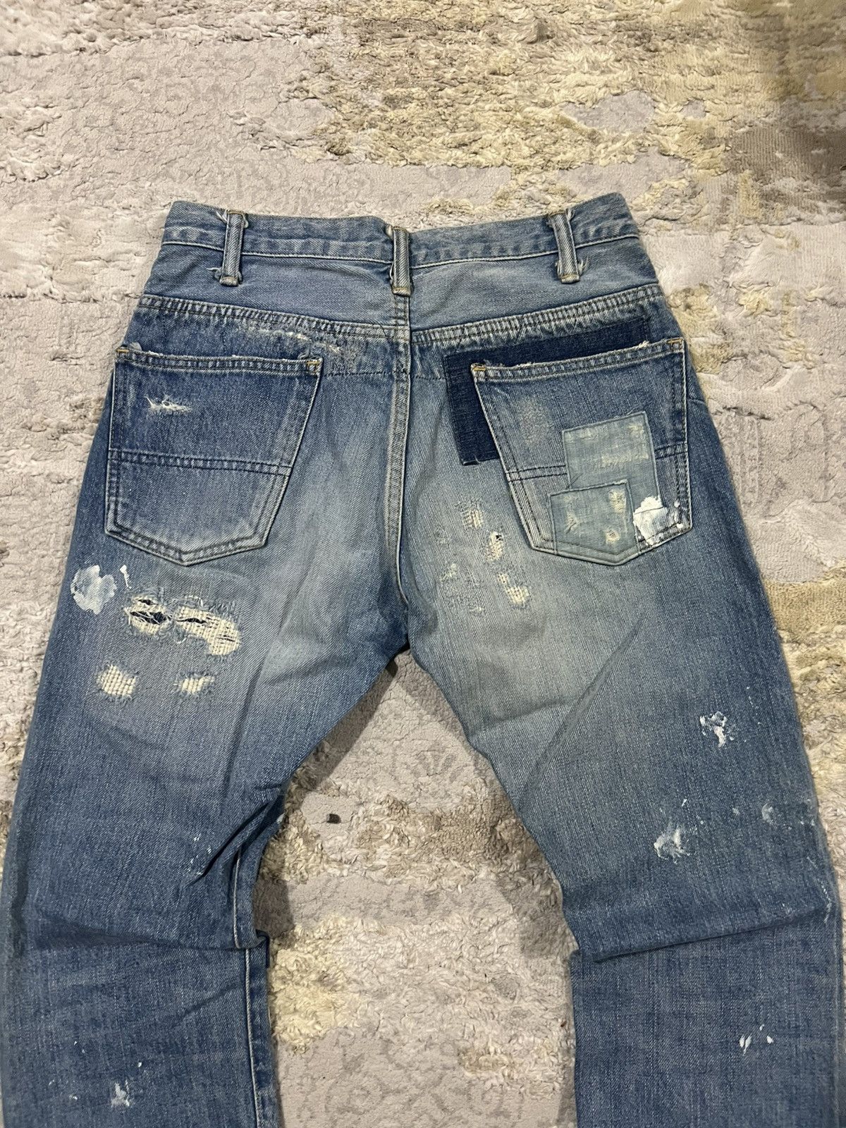FDMTL Niche 🇯🇵 Made Indigo Selvedge Denim Boro Patchwork Thrashed Size US 28 / EU 44 - 6 Thumbnail