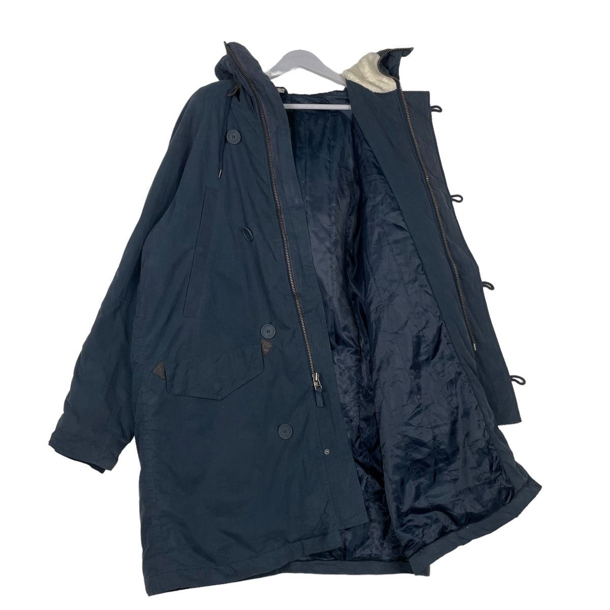 Quiksilver 💥QUIKSILVER NAVY BLUE HOODIE PARKA JACKET Size US L / EU 52-54 / 3 - 8 Thumbnail