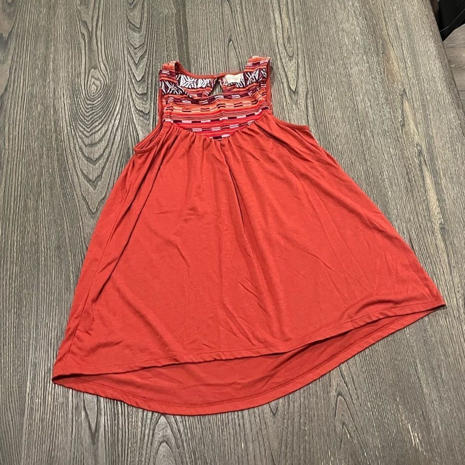 Vintage Altar'd State Orange Aztec Boho Print Flowy Tank Top Size S Size S / US 4 / IT 40 - 1 Thumbnail