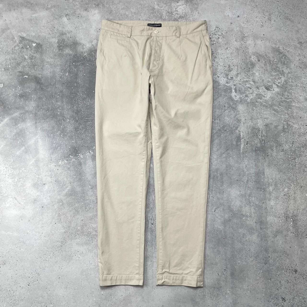 Dolce & Gabbana Dolce & Gabbana Chino Regular Fit Pants Beige Size EUR 46 Size US 32 / EU 48 - 1 Thumbnail