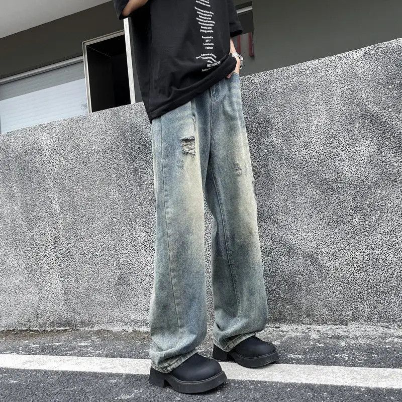 Japanese Brand Retro loose wide leg casual jeans Size US 30 / EU 46 - 5 Thumbnail