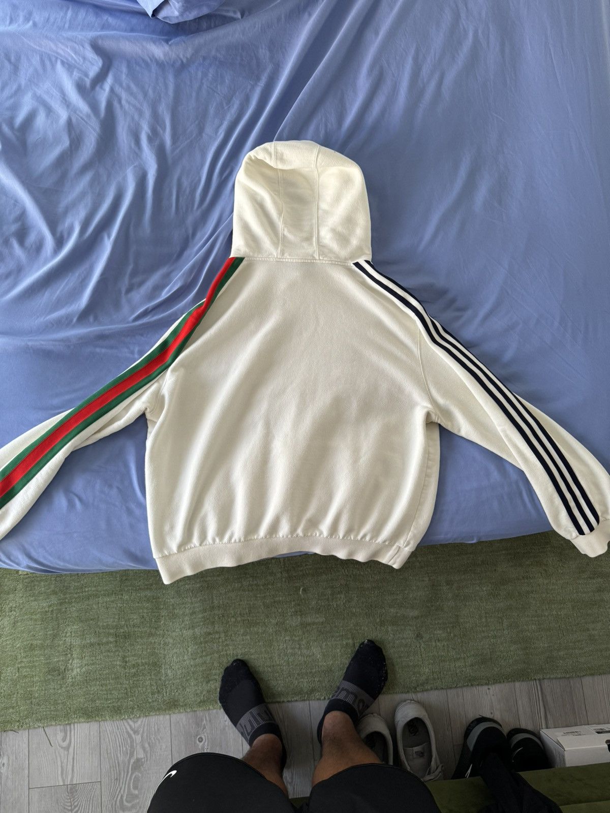 GUCCI original ロゴ トレーナー ホワイト Mサイズ Gucci Hooded sweatshirt with Interlocking G 'off-white