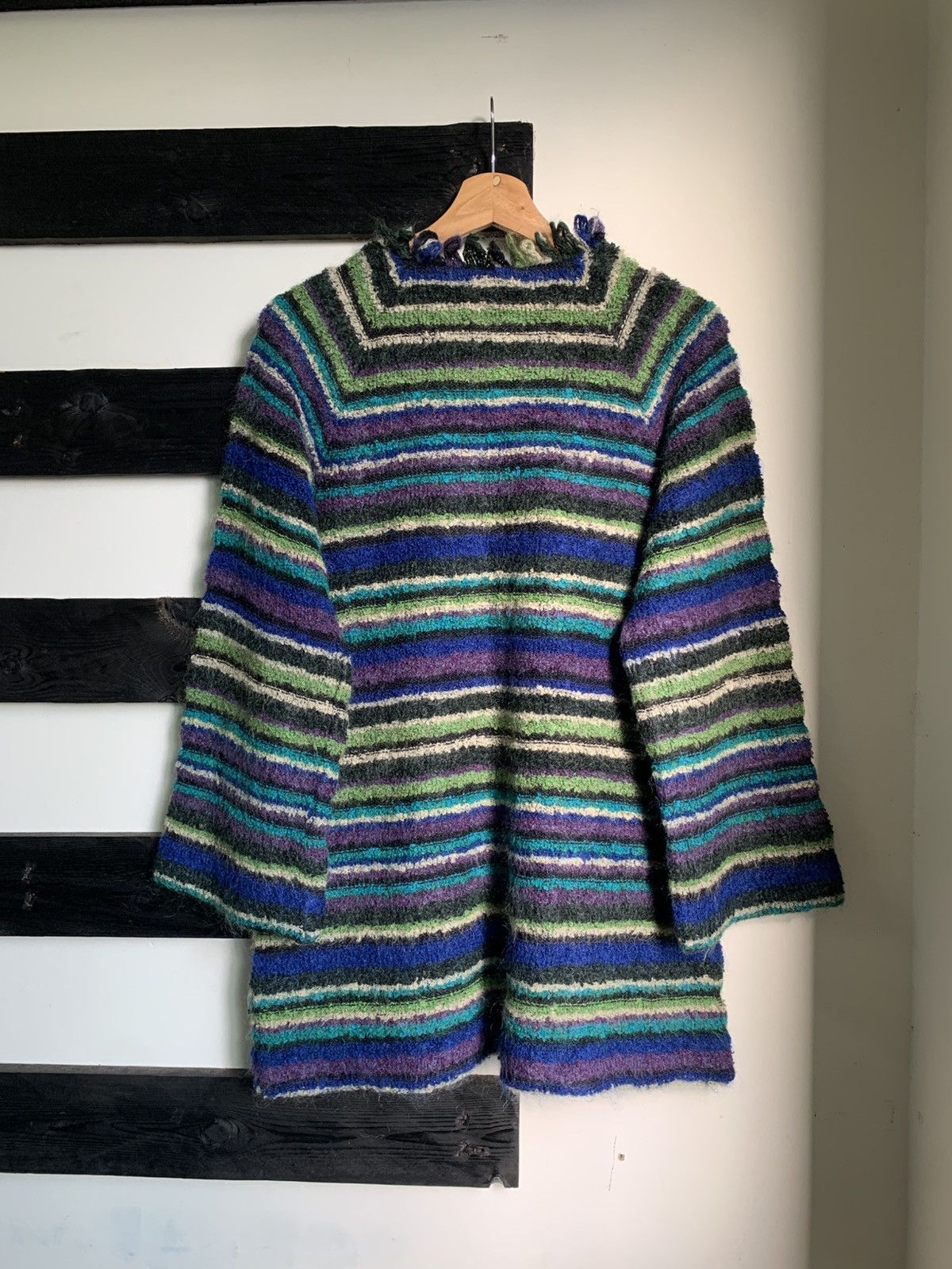 Designer × Missoni × Vintage Vintage 90s Missoni Wool Multicolour Knit Sweater Size M / US 6-8 / IT 42-44 - 2 Thumbnail