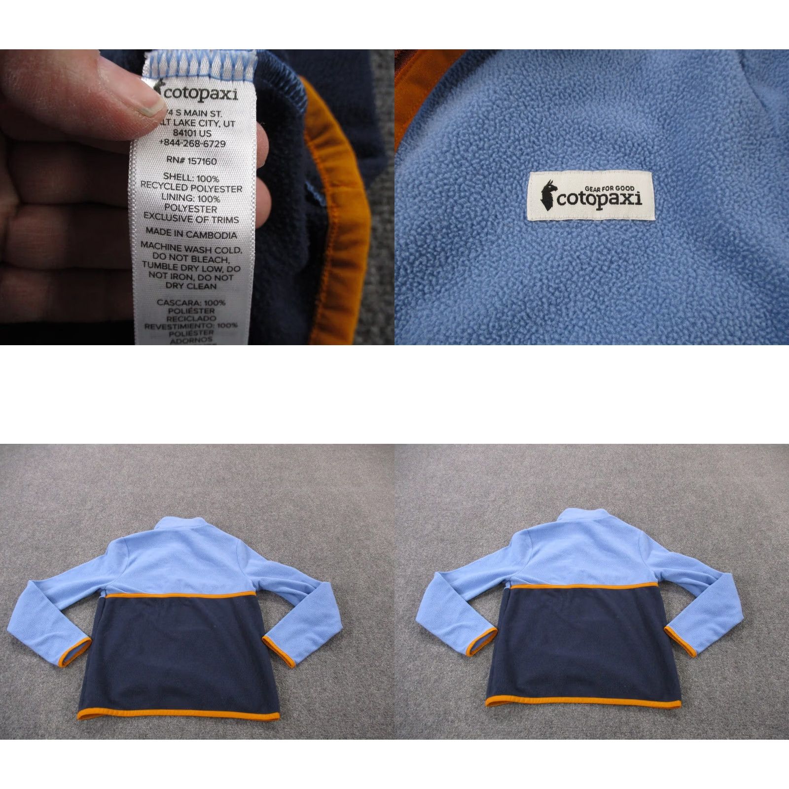 Cotopaxi Cotopaxi Jacket Mens S Fleece Pullover Zip Windbreaker Outdoors Hiking Camping Active Team Logo Zip Pockets 1/4 Zip Sit Stand-Up Collar Blue Mens Size US S / EU 44-46 / 1 - 8 Thumbnail
